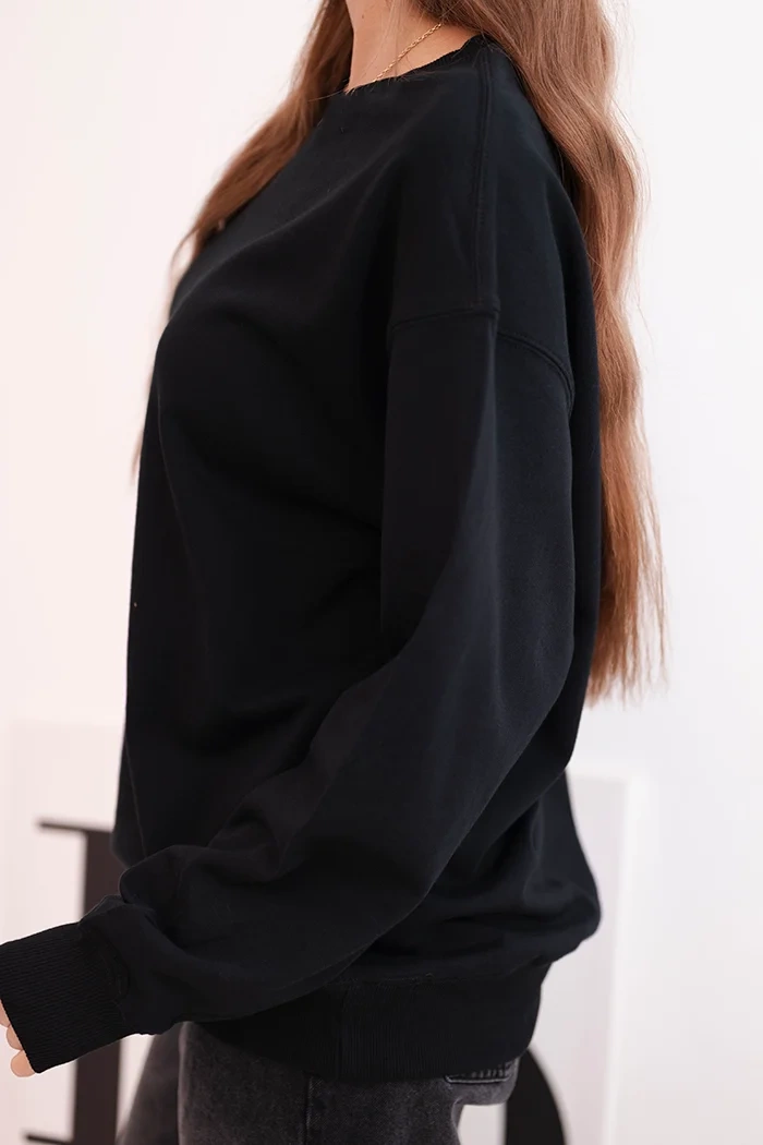 Kesi Dámska mikina z pružného bavlneného materiálu basic s okrúhlym výstrihom