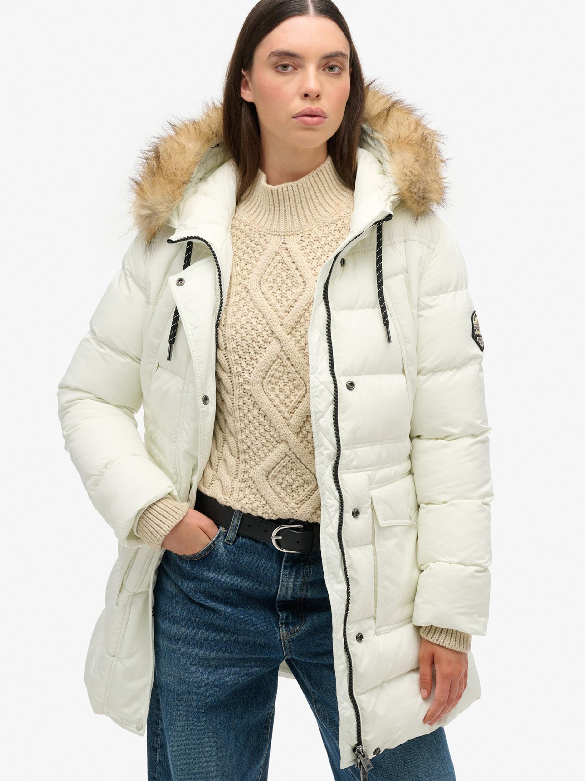 Superdry & Co Zimná bunda ' Everest ' hnedá / biela