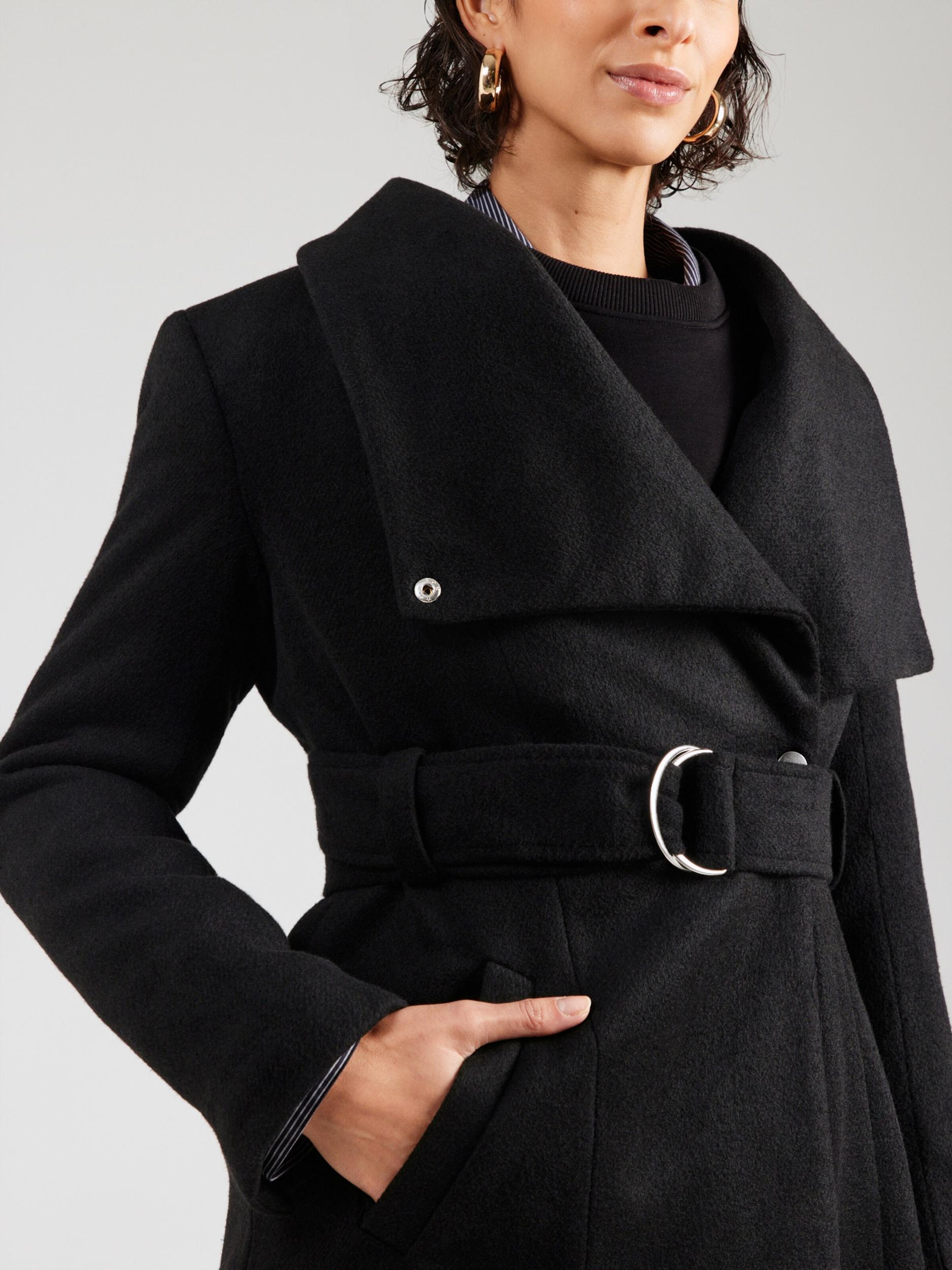 ABOUT YOU Prechodný kabát 'Alma' čierna