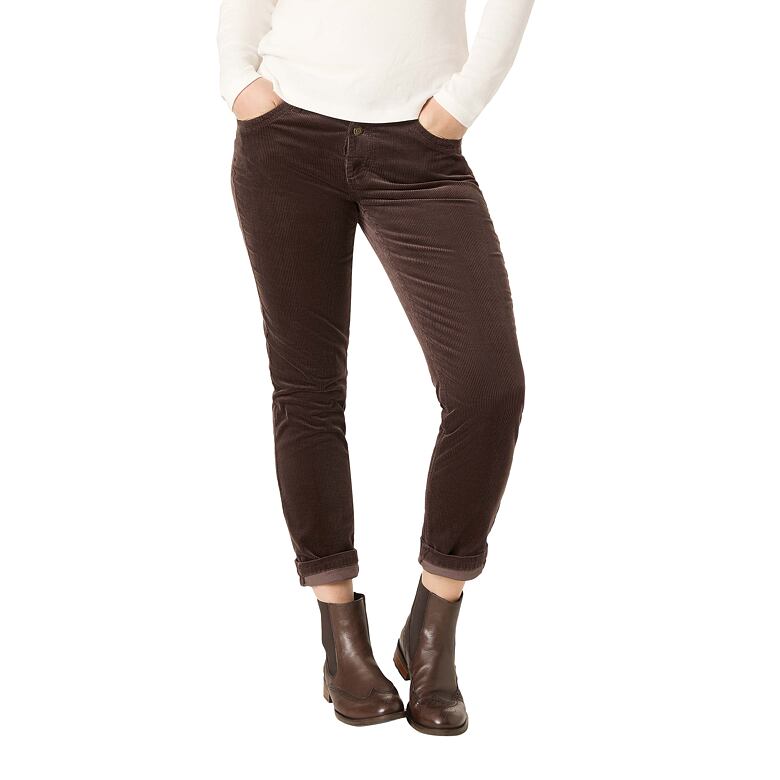 Dámské mažestrové kalhoty TIMEZONE NaliTZ Slim 7/8 Hnědá