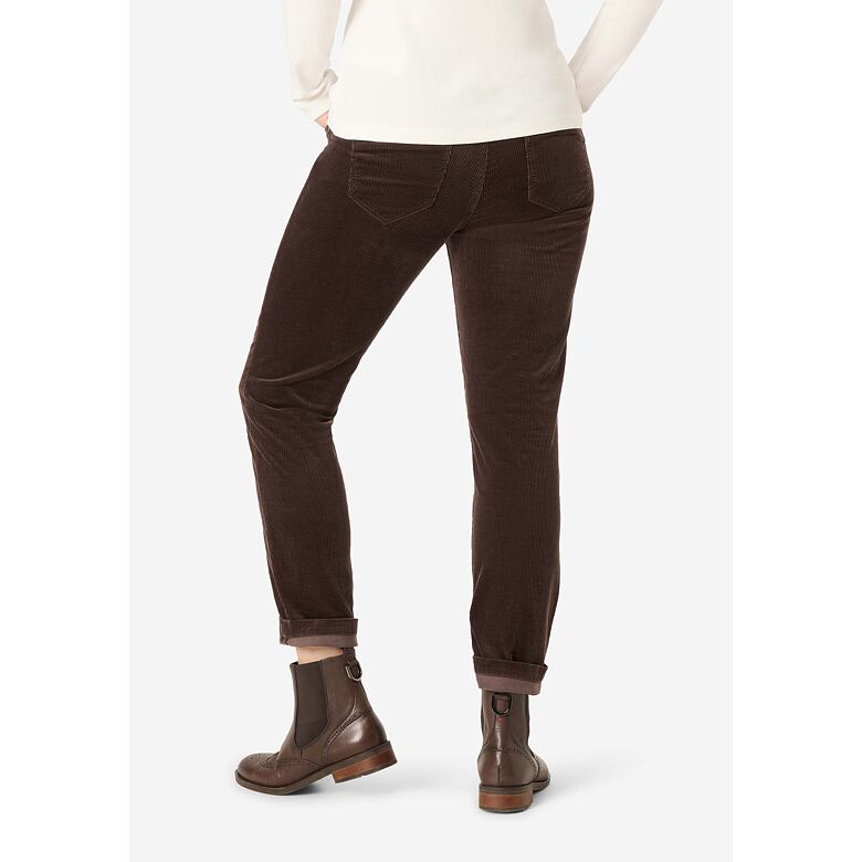 Dámské mažestrové kalhoty TIMEZONE NaliTZ Slim 7/8 Hnědá