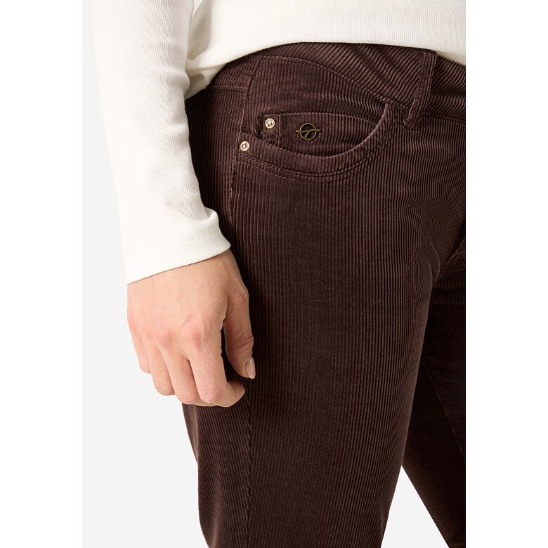 Dámské mažestrové kalhoty TIMEZONE NaliTZ Slim 7/8 Hnědá