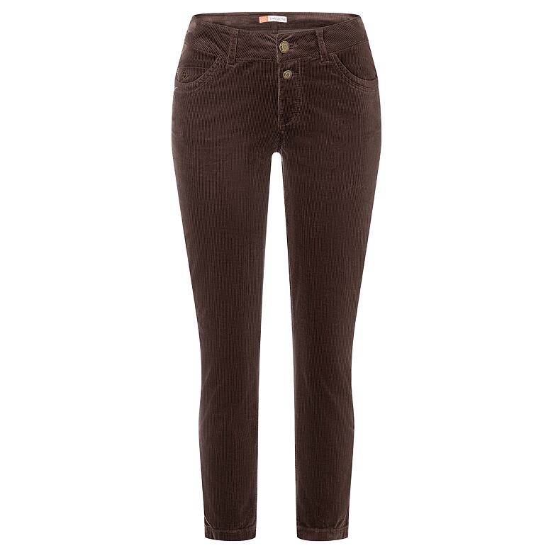 Dámské mažestrové kalhoty TIMEZONE NaliTZ Slim 7/8 Hnědá