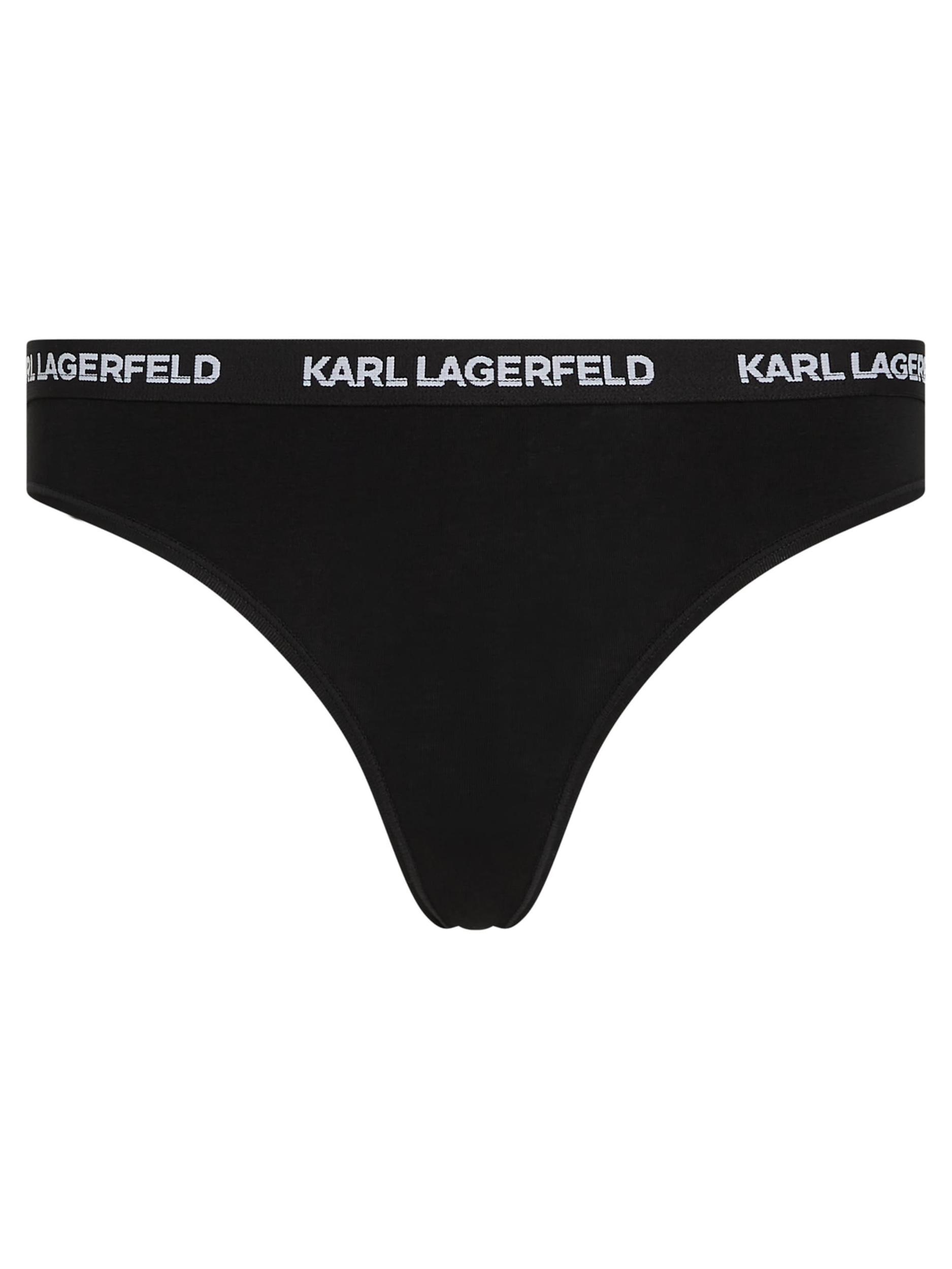 Karl Lagerfeld Nohavičky čierna / prírodná biela