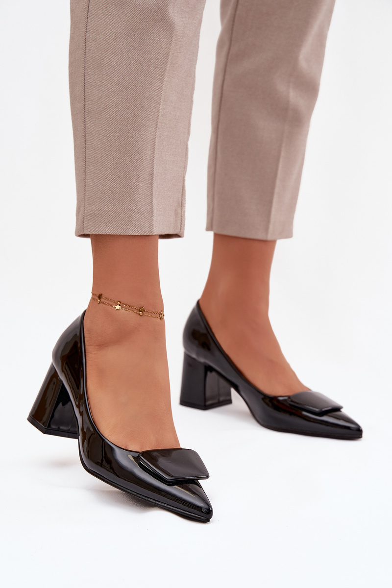 Boto Čierne lodičky s ozdobou Isoline