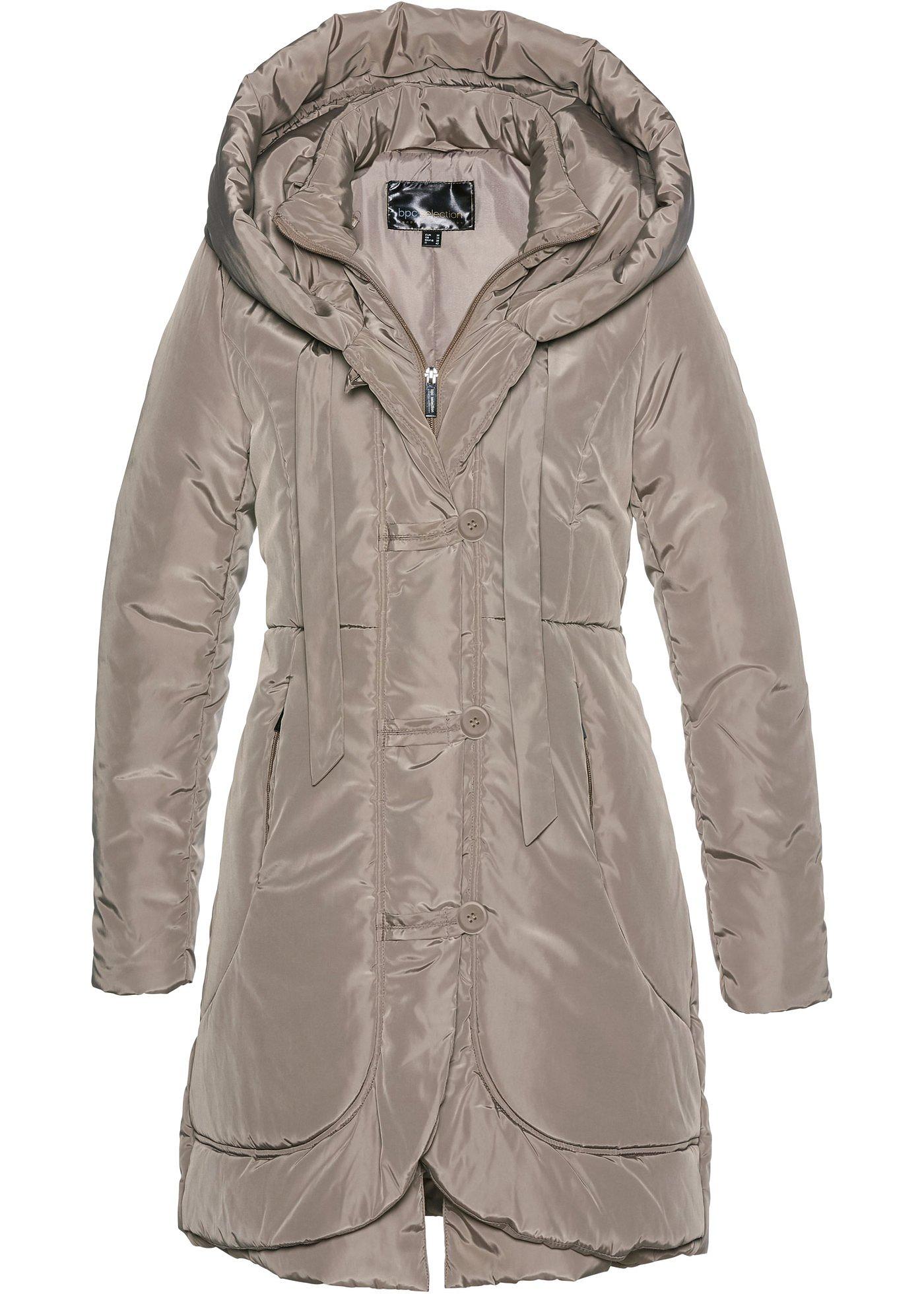 bonprix Krátky prešívaný kabát, farba hnedá