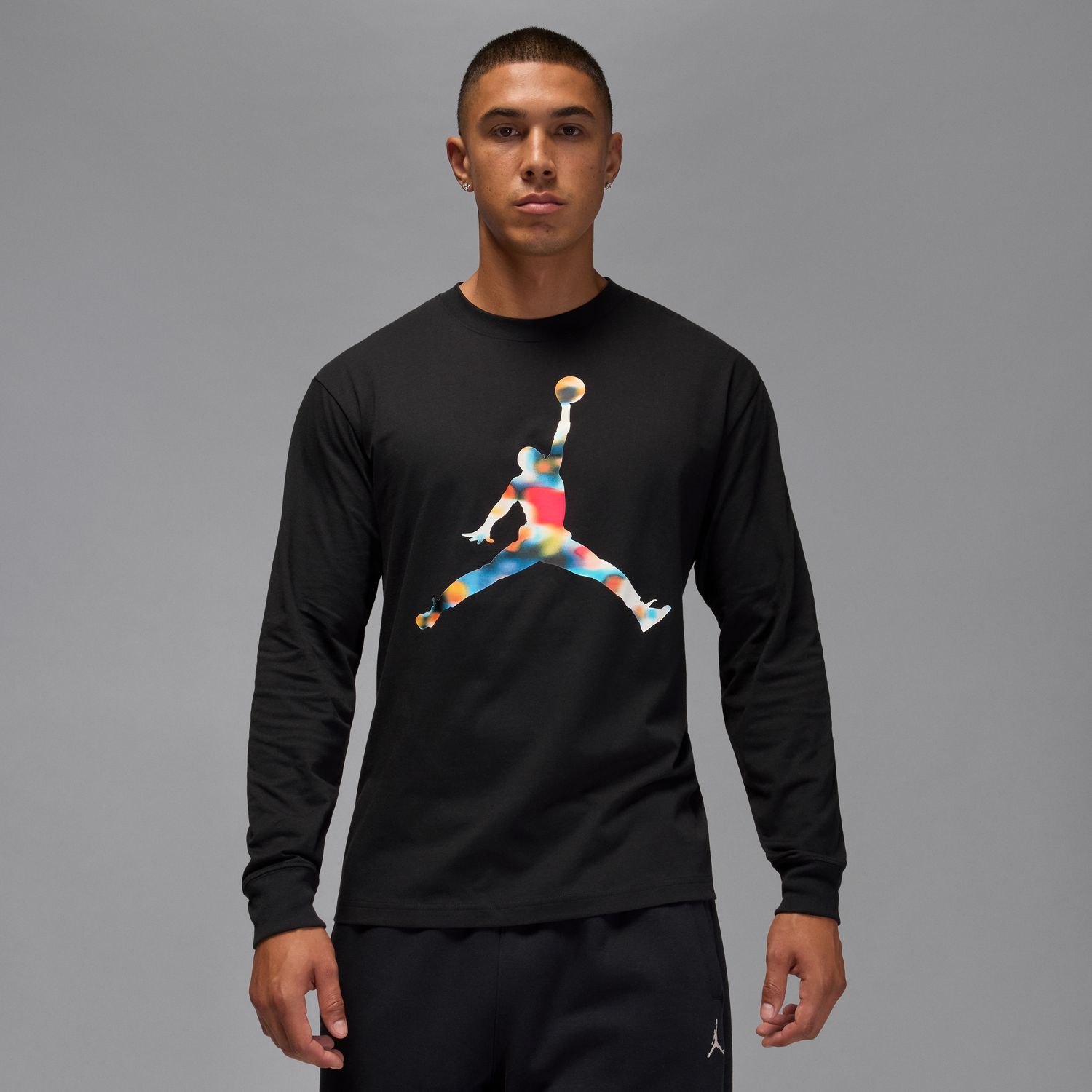 Jordan Flight Long-Sleeve Crewneck Tee Black - Pánske - Tričko Jordan - Čierne - IM6511-010