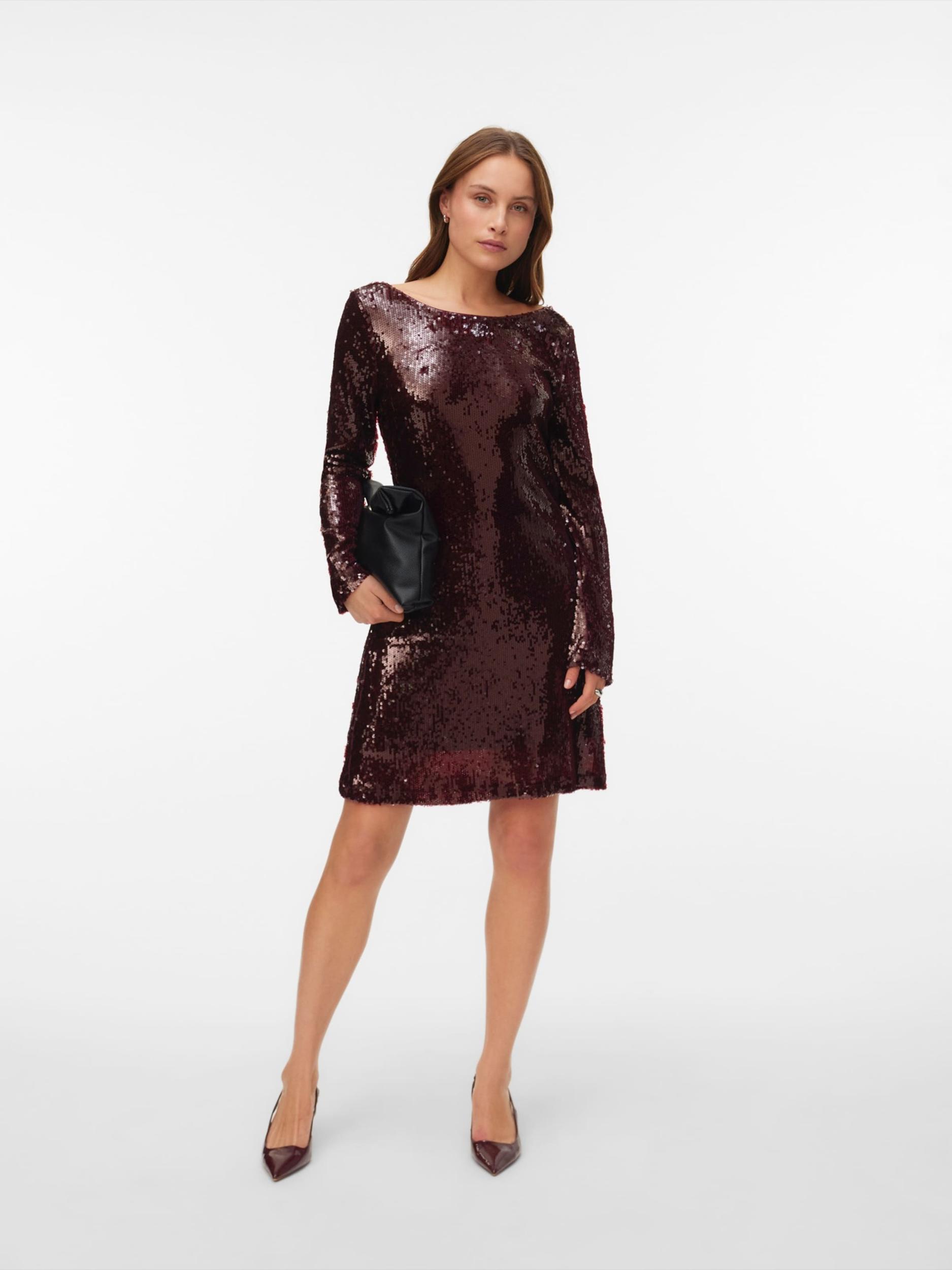 VERO MODA Šaty 'VMAlly' vínovo červená