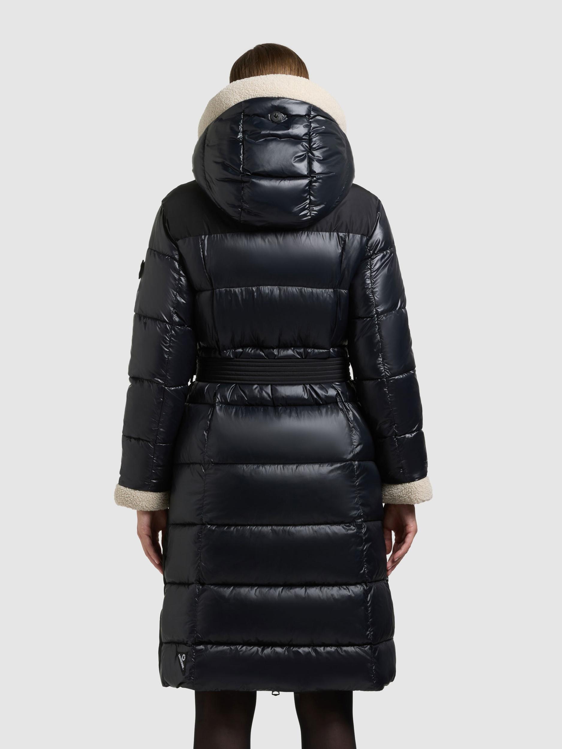 khujo Zimný kabát 'Poppy' svetlobéžová / čierna