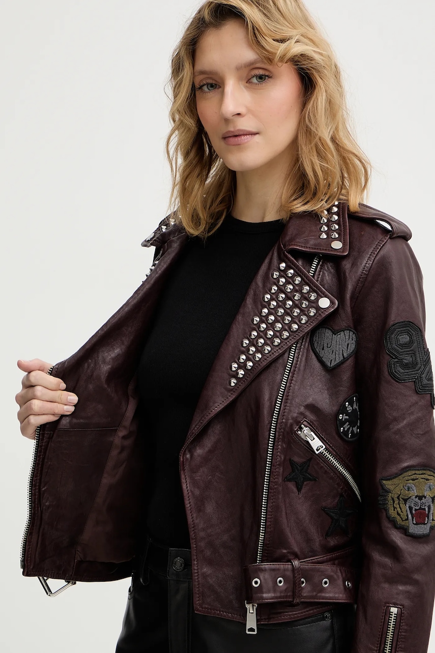 Kožená bunda AllSaints COLLEGE