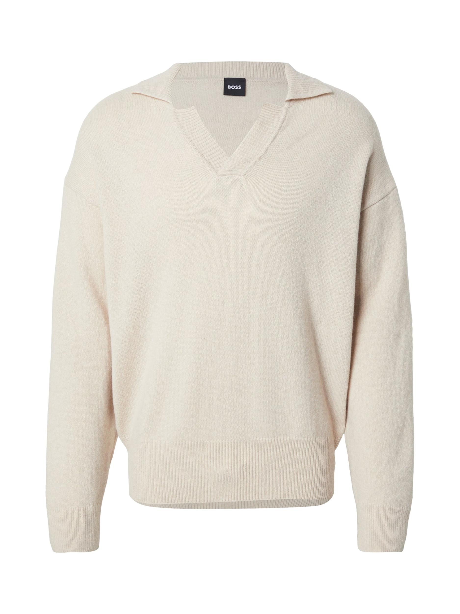BOSS Sveter 'Ucari' prírodná biela