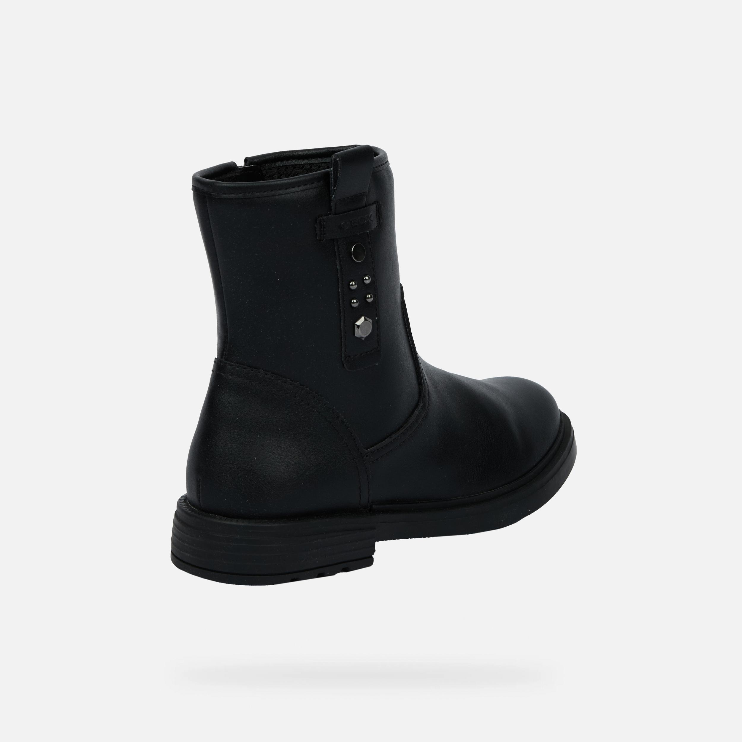 Čierne dievčenské členkové topánky Geox Eclair Girl