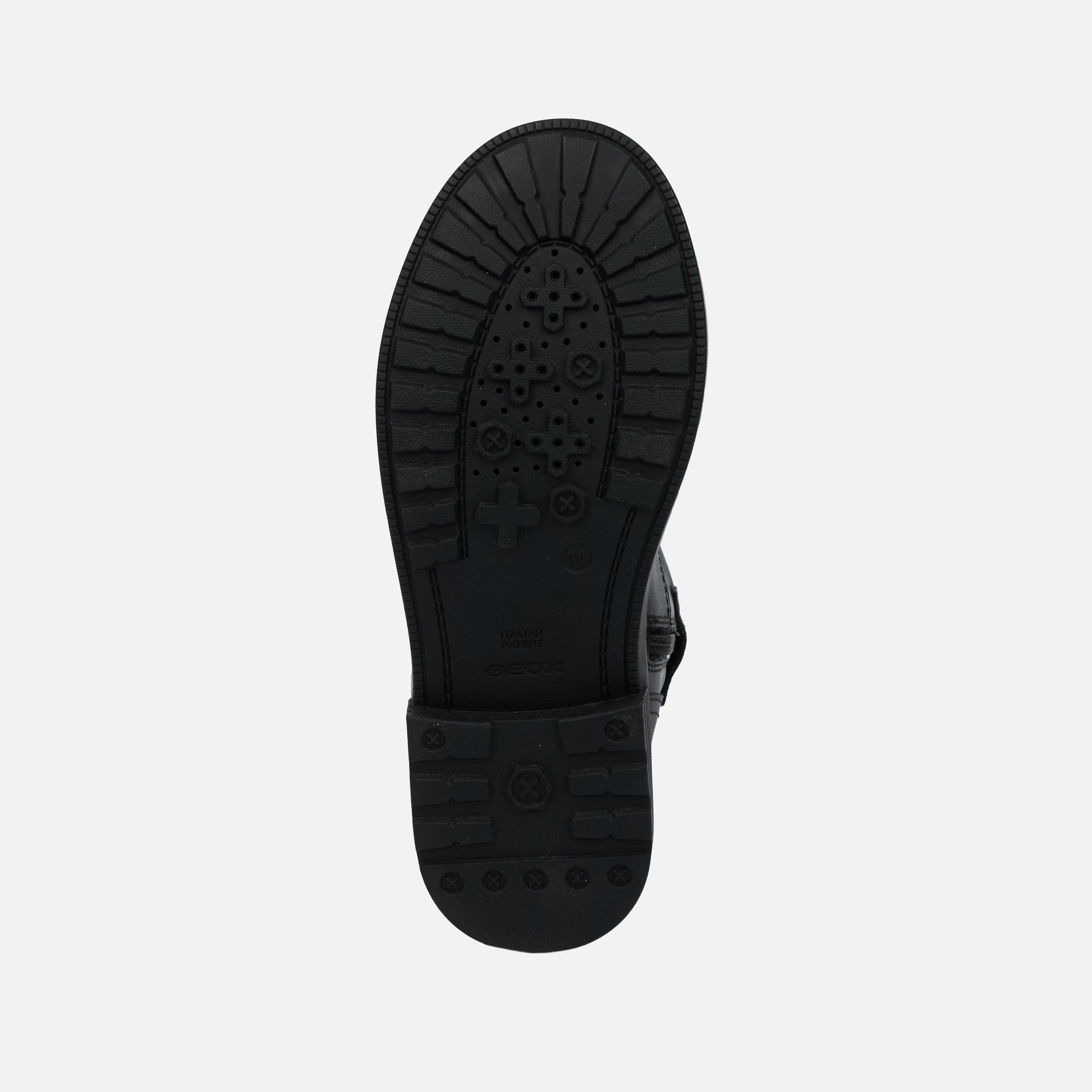 Čierne dievčenské členkové topánky Geox Eclair Girl