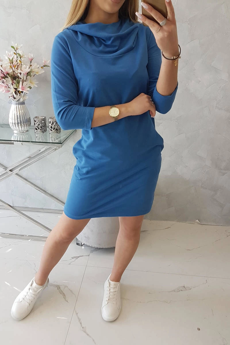 Kesi Denim dress with a hood and pockets
