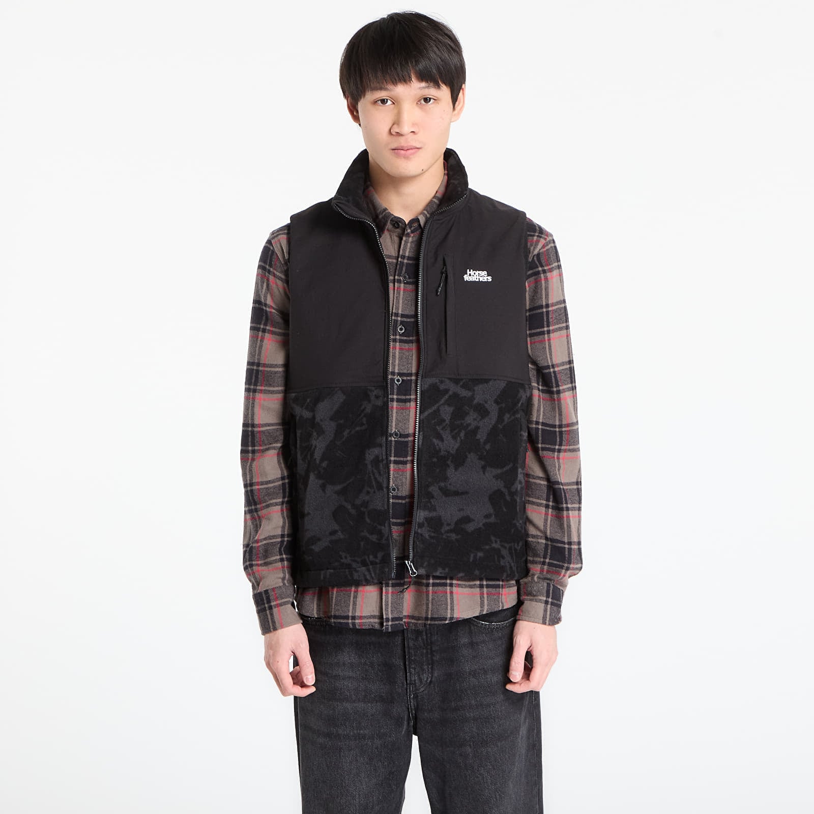 Vesta Horsefeathers Duval Fleece Vest Asphalt S