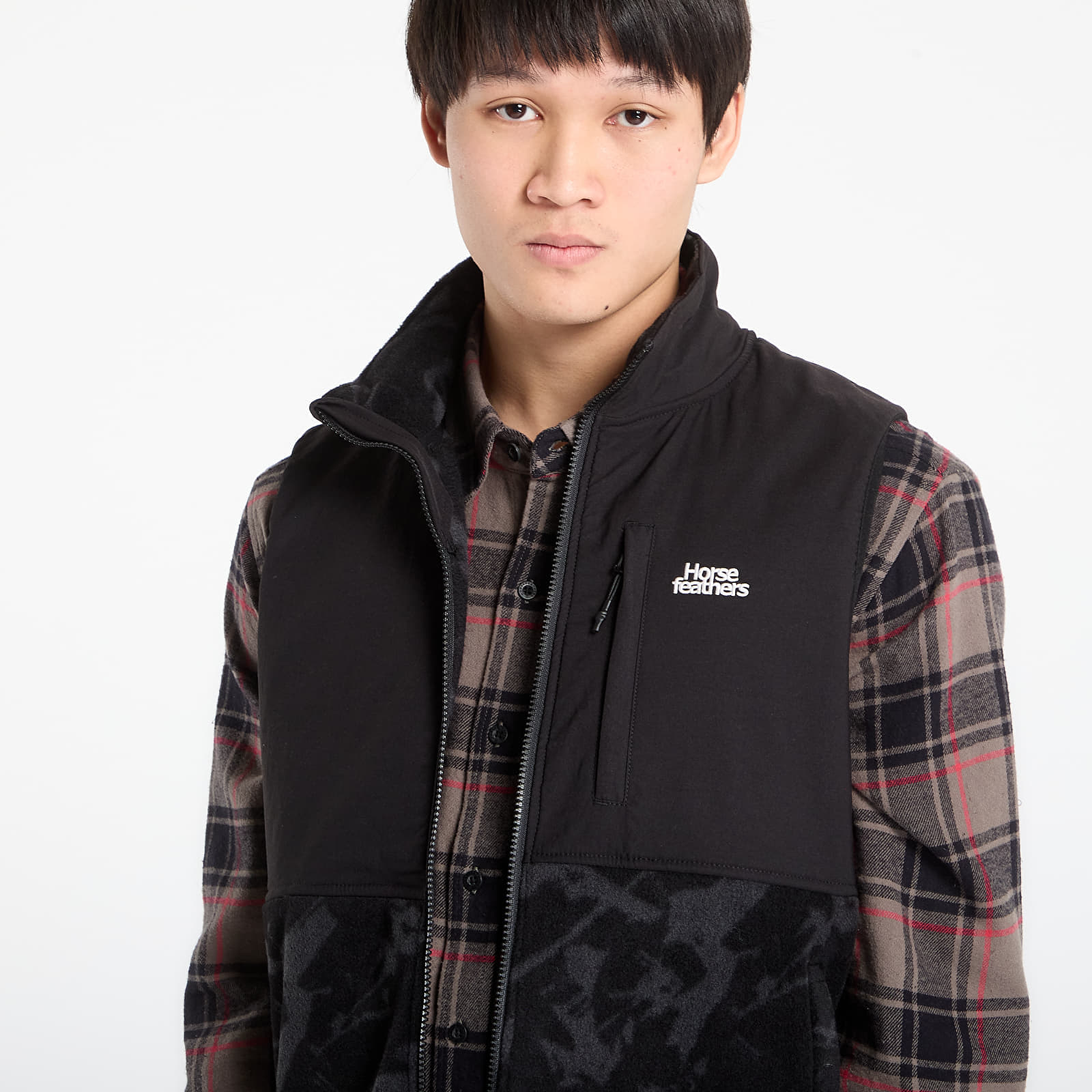 Vesta Horsefeathers Duval Fleece Vest Asphalt S