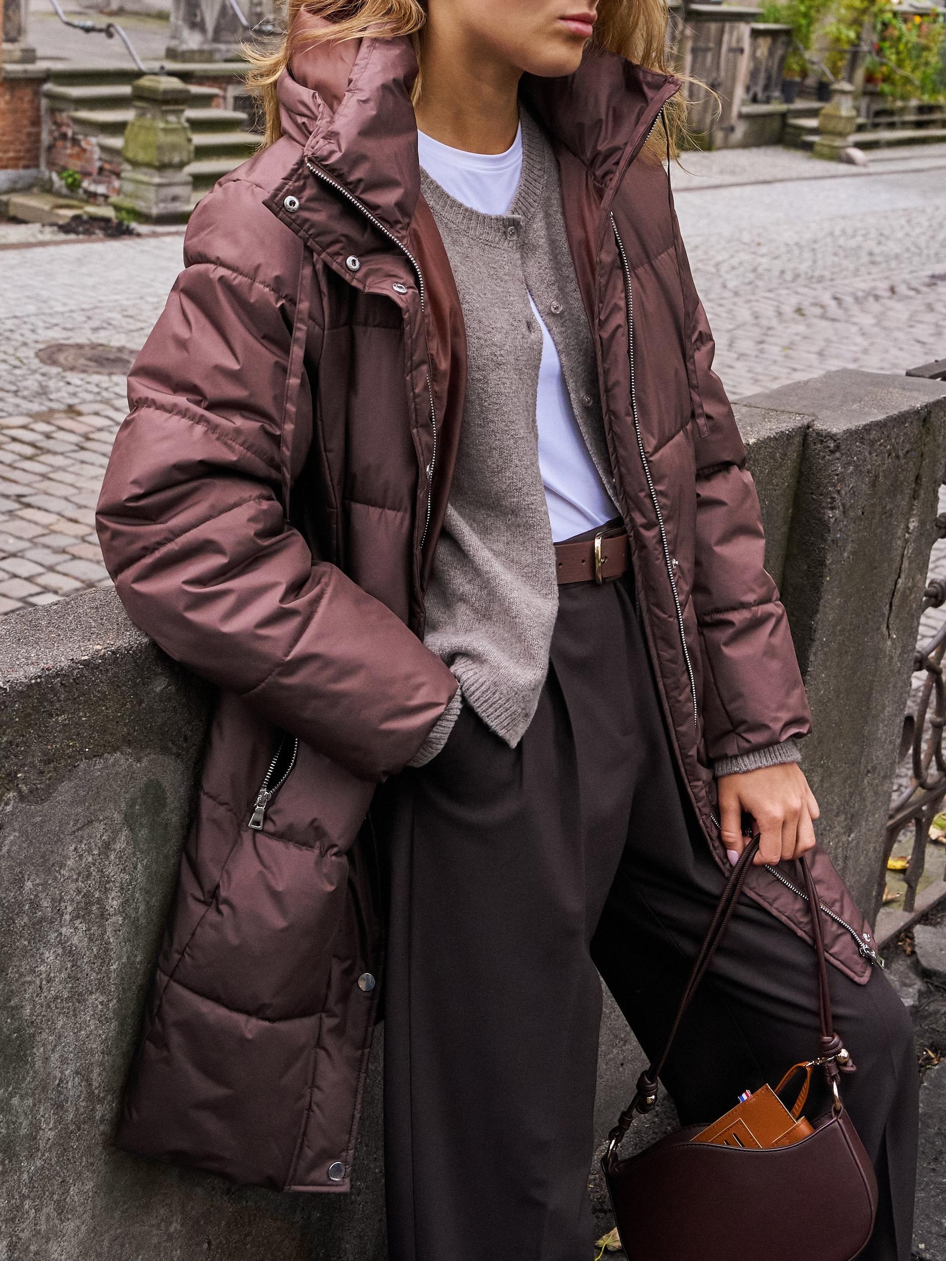 Sinsay - Hladký kardigán - kávová