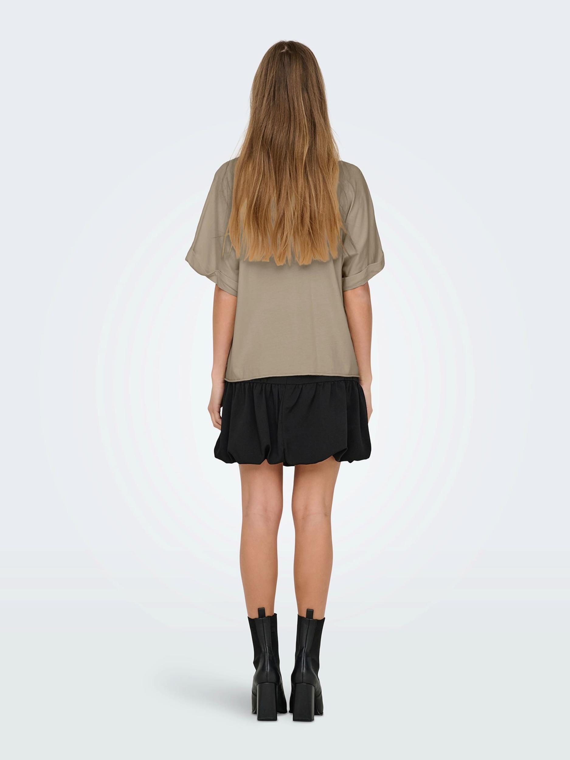 ONLY Tričko 'ONLLUCY' kaki / čierna / biela