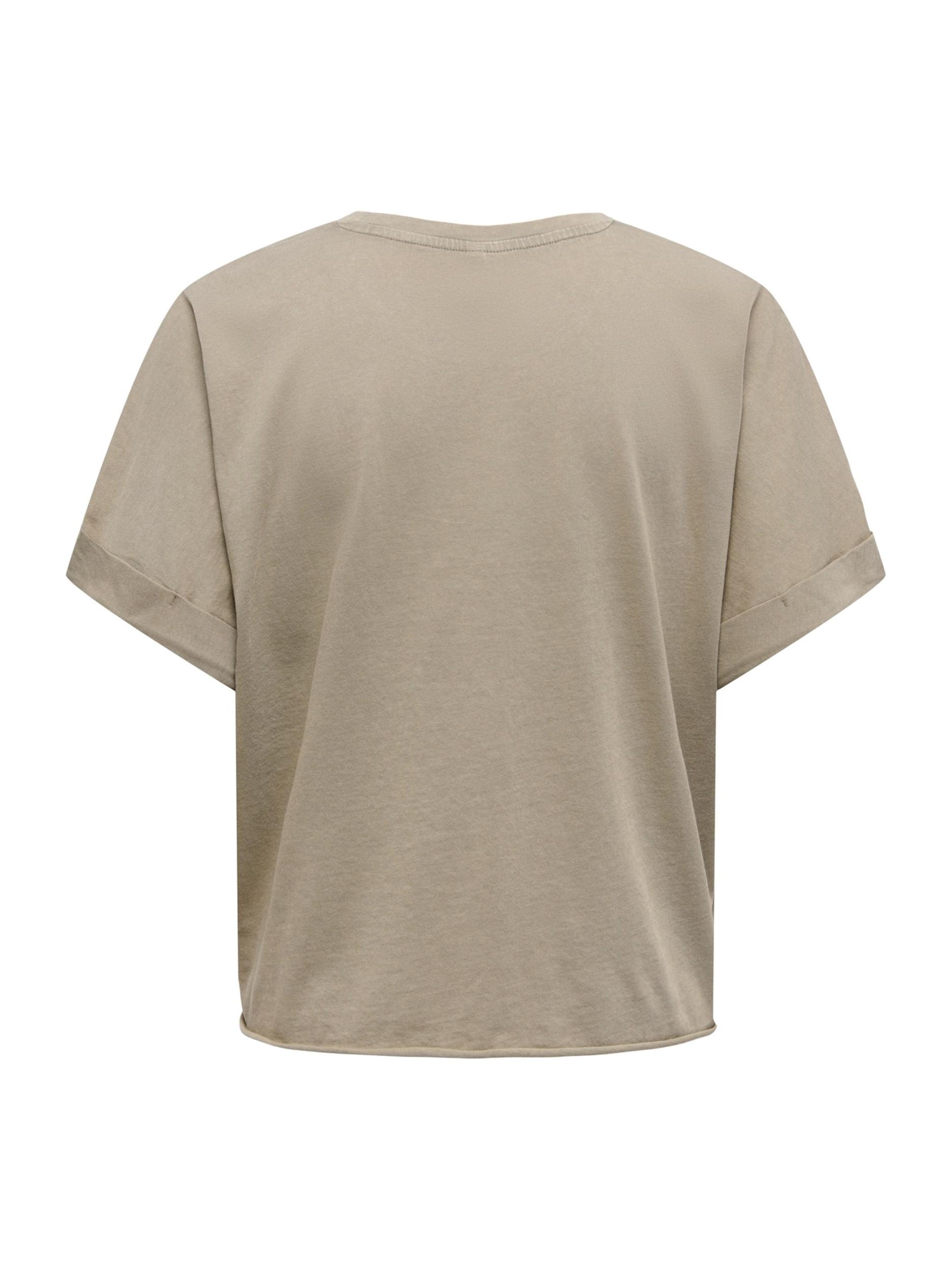 ONLY Tričko 'ONLLUCY' kaki / čierna / biela