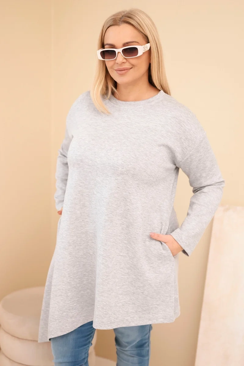Kesi Dámska dlhá mikina Plus Size s voľným strihom