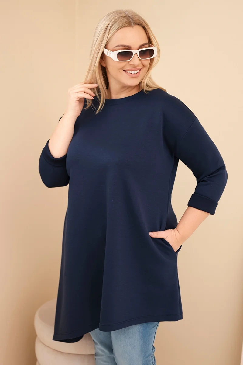 Kesi Dámska dlhá mikina Plus Size s voľným strihom