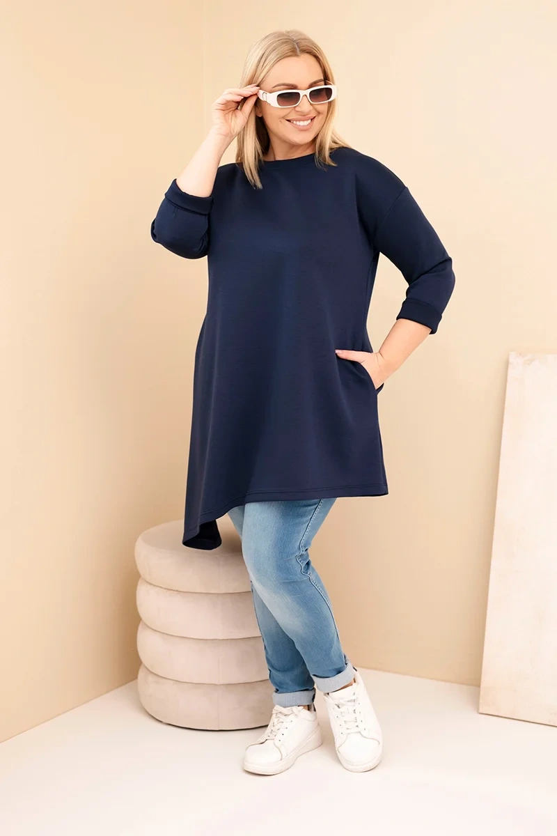 Kesi Dámska dlhá mikina Plus Size s voľným strihom