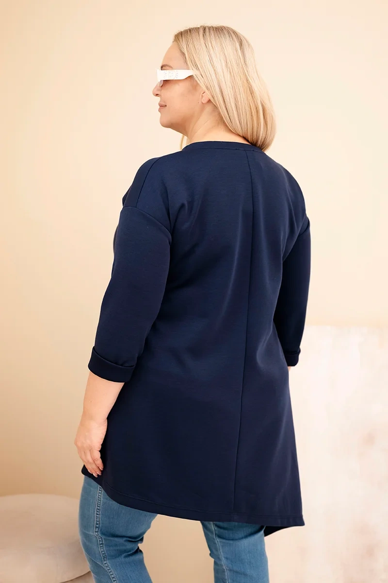 Kesi Dámska dlhá mikina Plus Size s voľným strihom