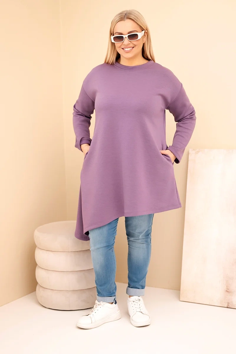 Kesi Dámska dlhá mikina Plus Size s voľným strihom