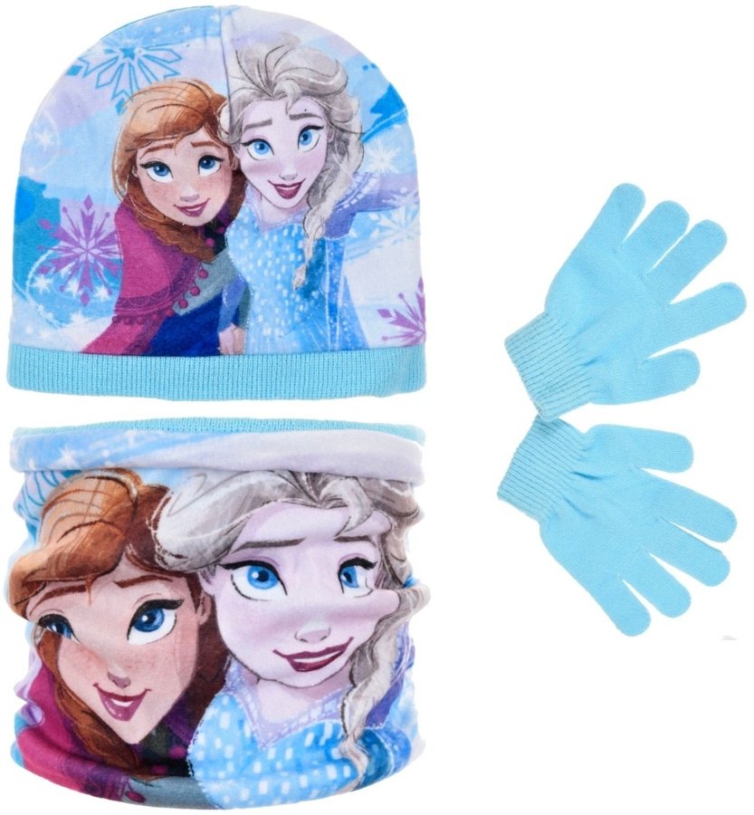 SunCity Set zimná čiapka, rukavice a nákrčník Ľadové kráľovstvo