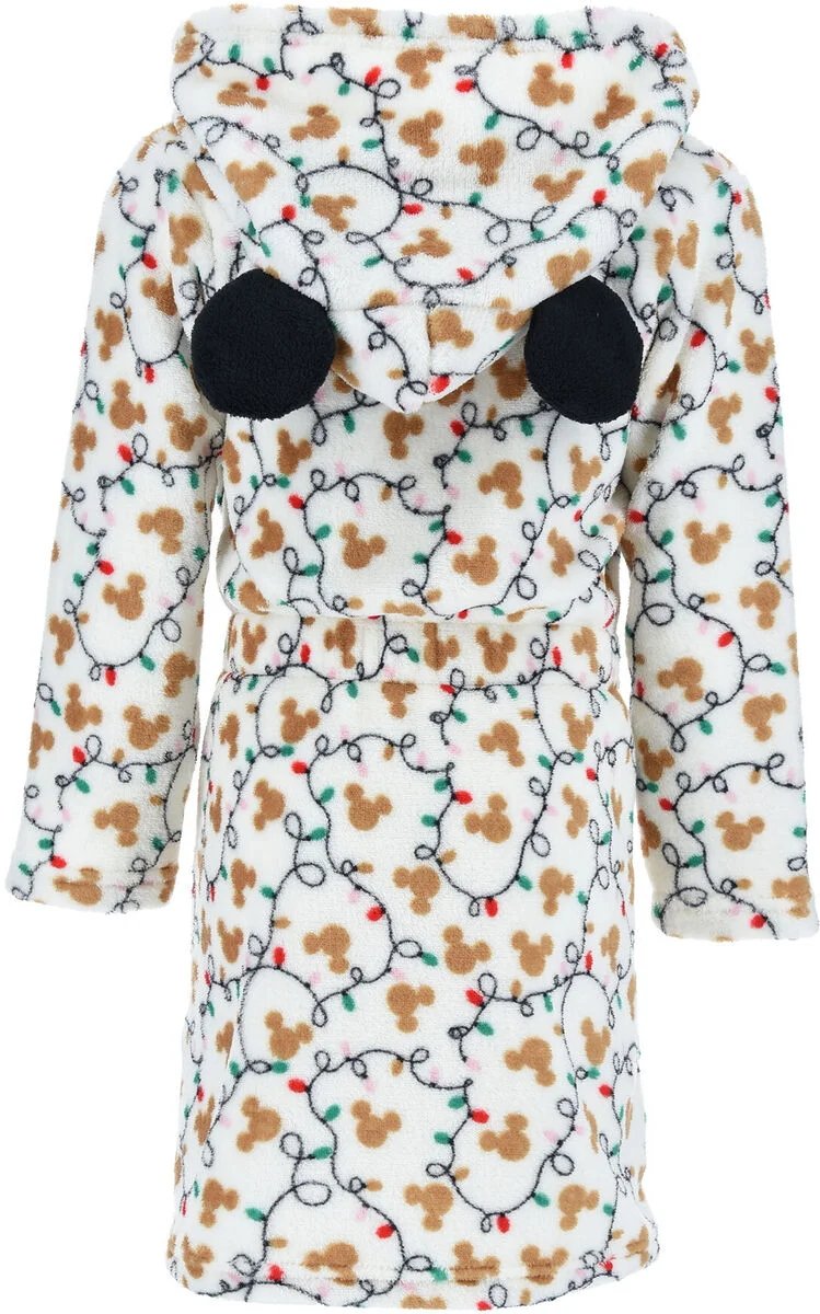 SunCity Dievčenský vianočný coral fleece župan s kapucňou Minnie Mouse