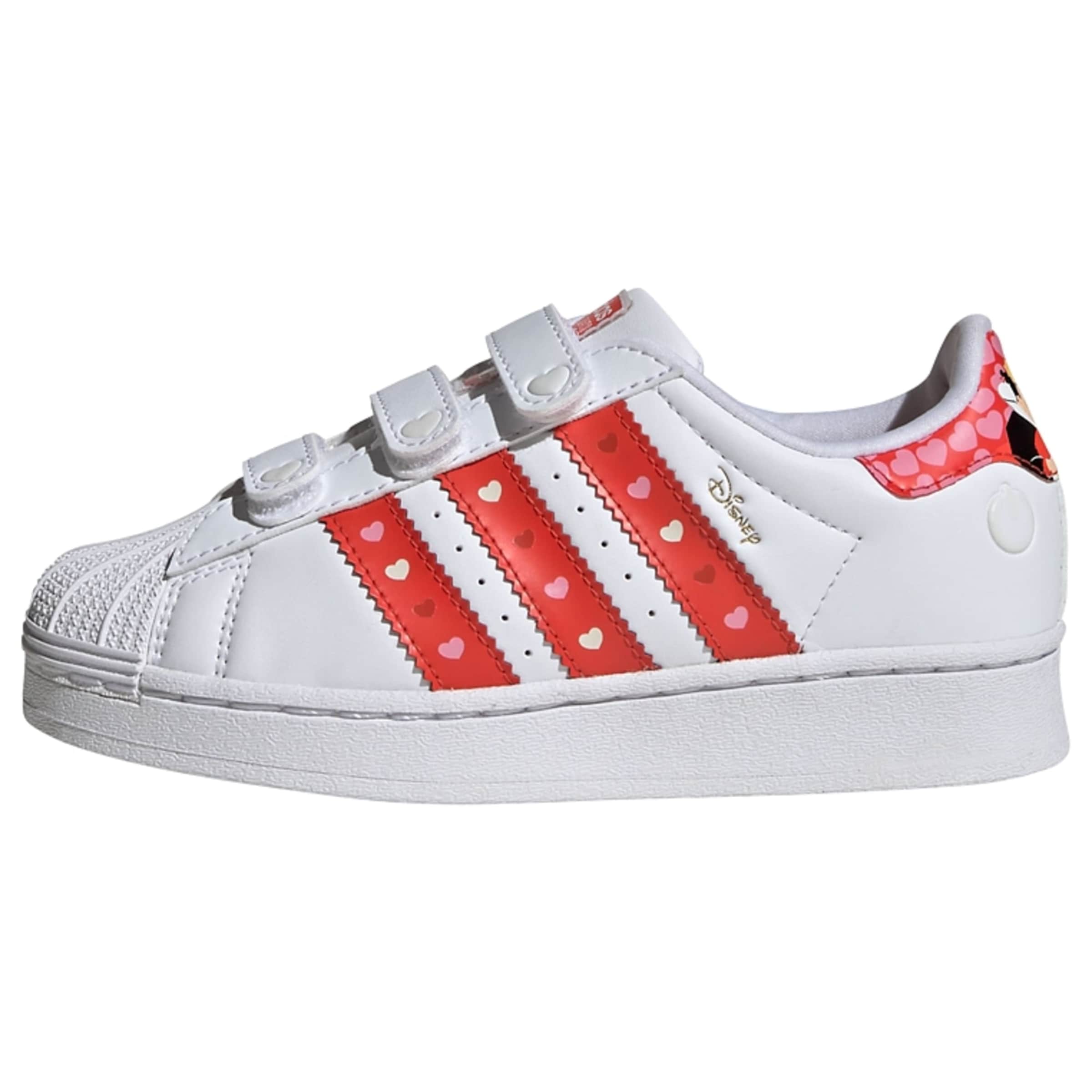 ADIDAS ORIGINALS Tenisky 'Disney Superstar' ružová / červená / čierna / biela