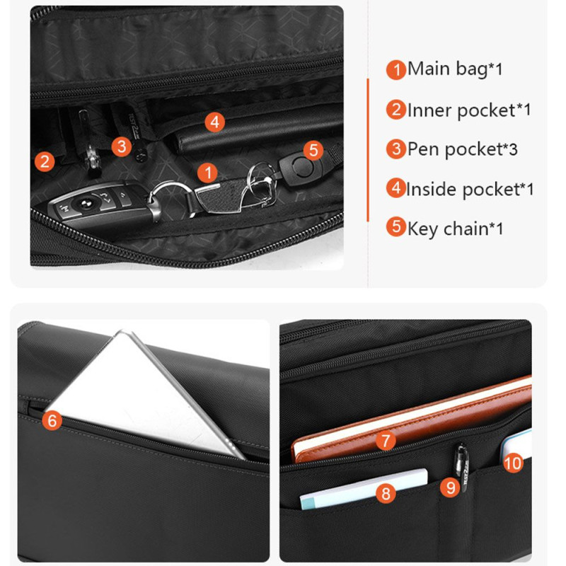 Arctic Hunter crossbody taška cez rameno Abdón Čierny 9L