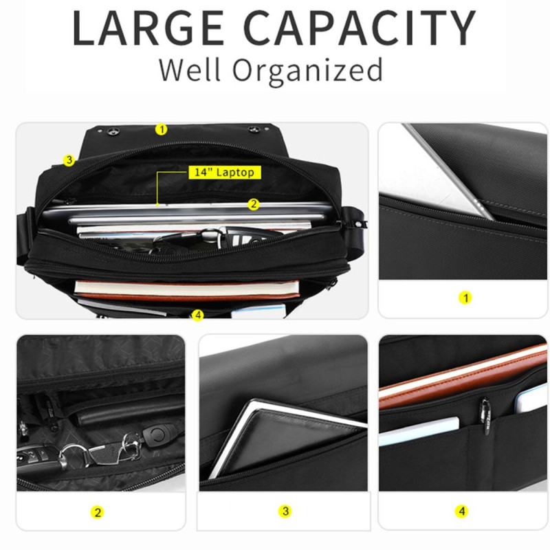 Arctic Hunter crossbody taška cez rameno Abdón Čierny 9L