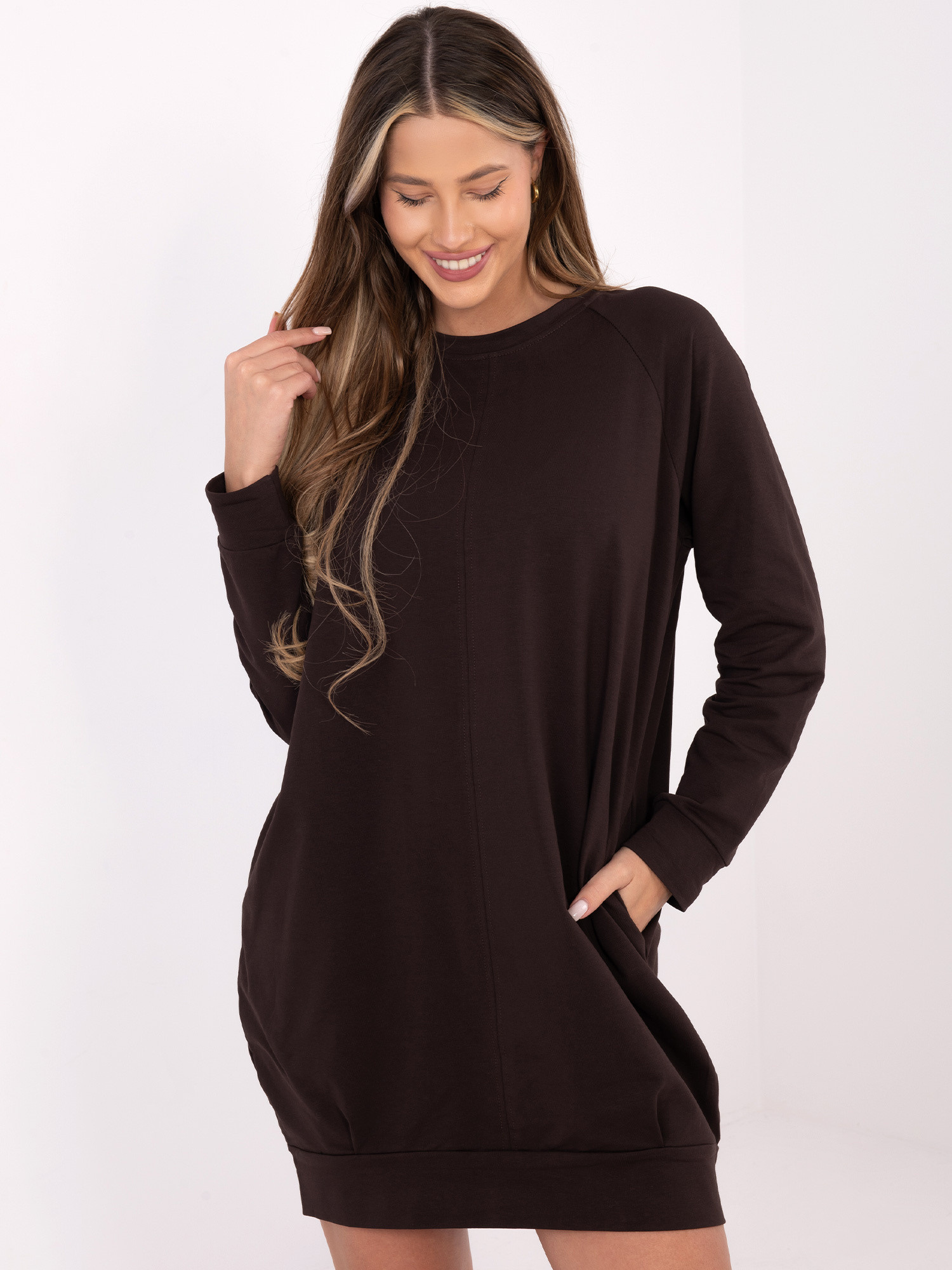 FPrice Šaty RV TU 5184.93P tmavo hnedá