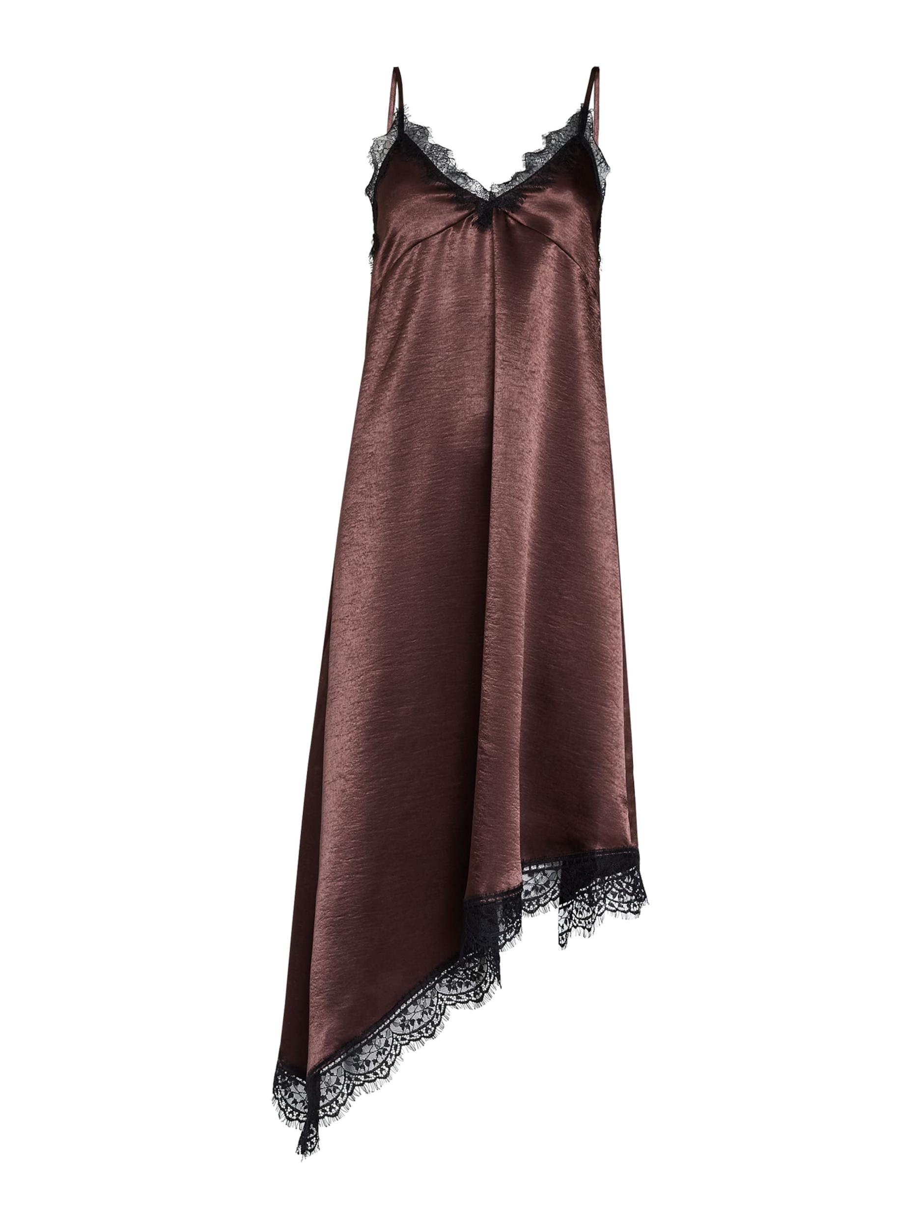 SISTERS POINT Šaty 'ELLEN' tmavohnedá / čierna