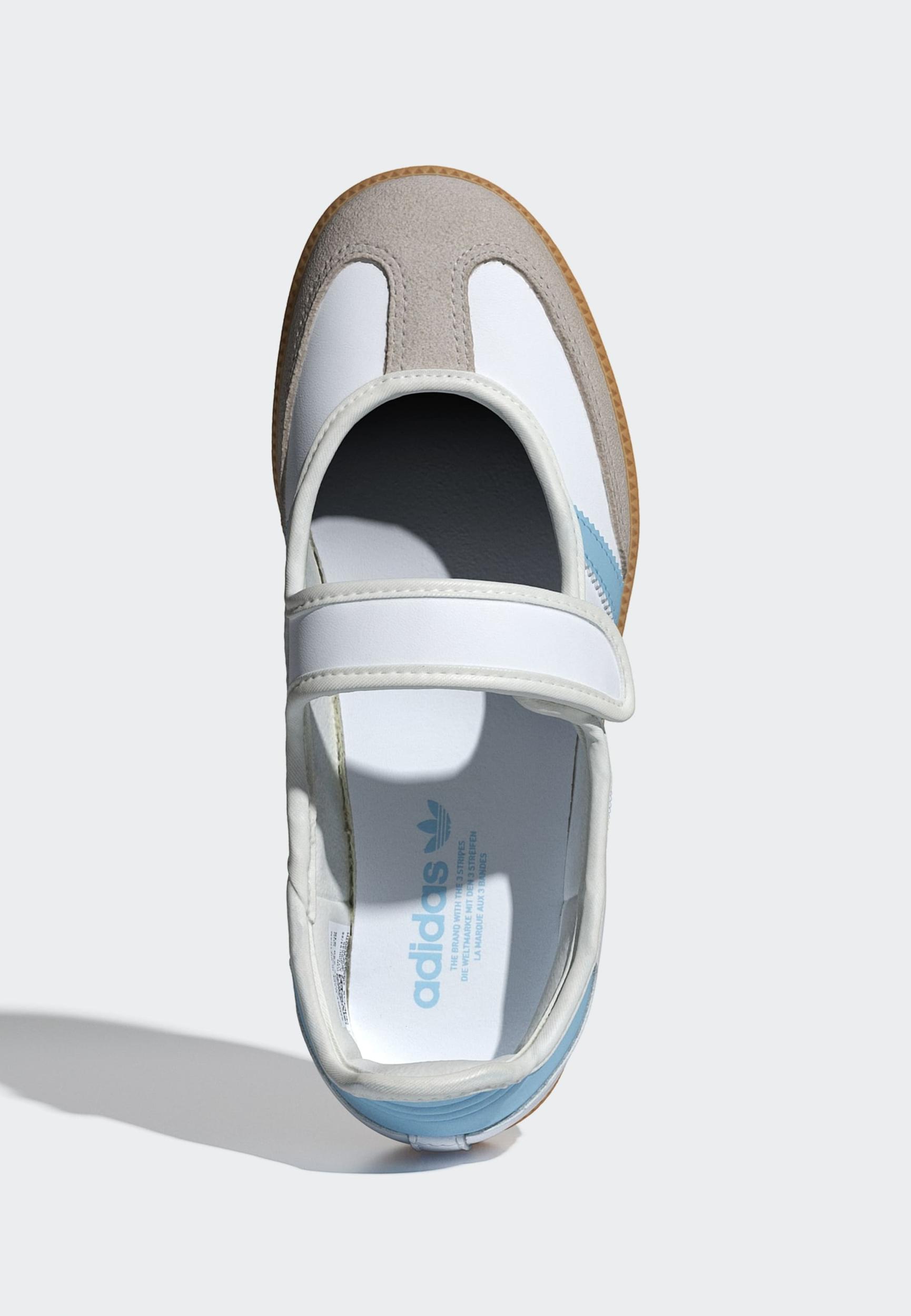 ADIDAS ORIGINALS Baleríny 'Samba' tmavobéžová / svetlomodrá / biela