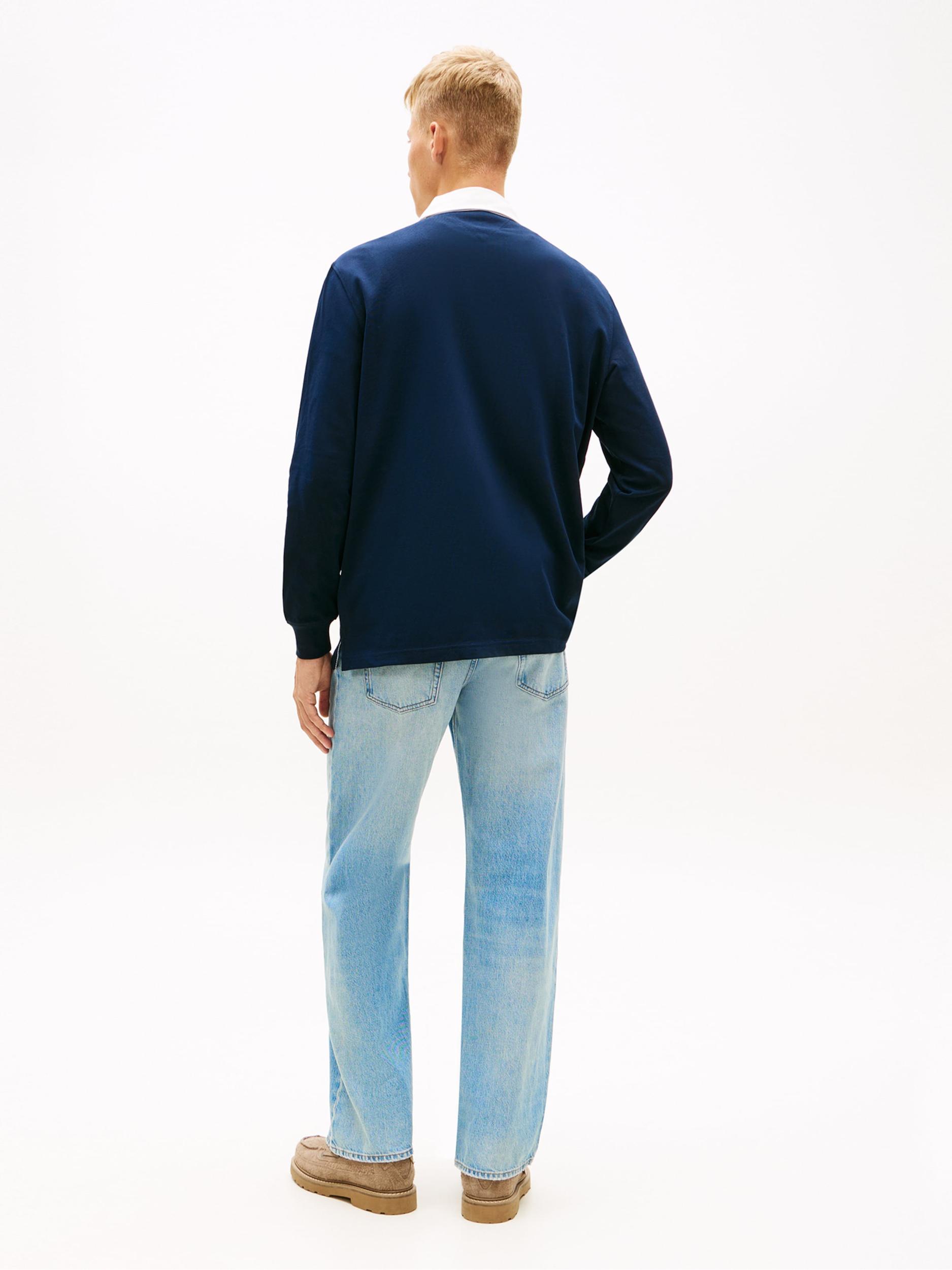 Tommy Jeans Tričko 'ESS' tmavomodrá / biela