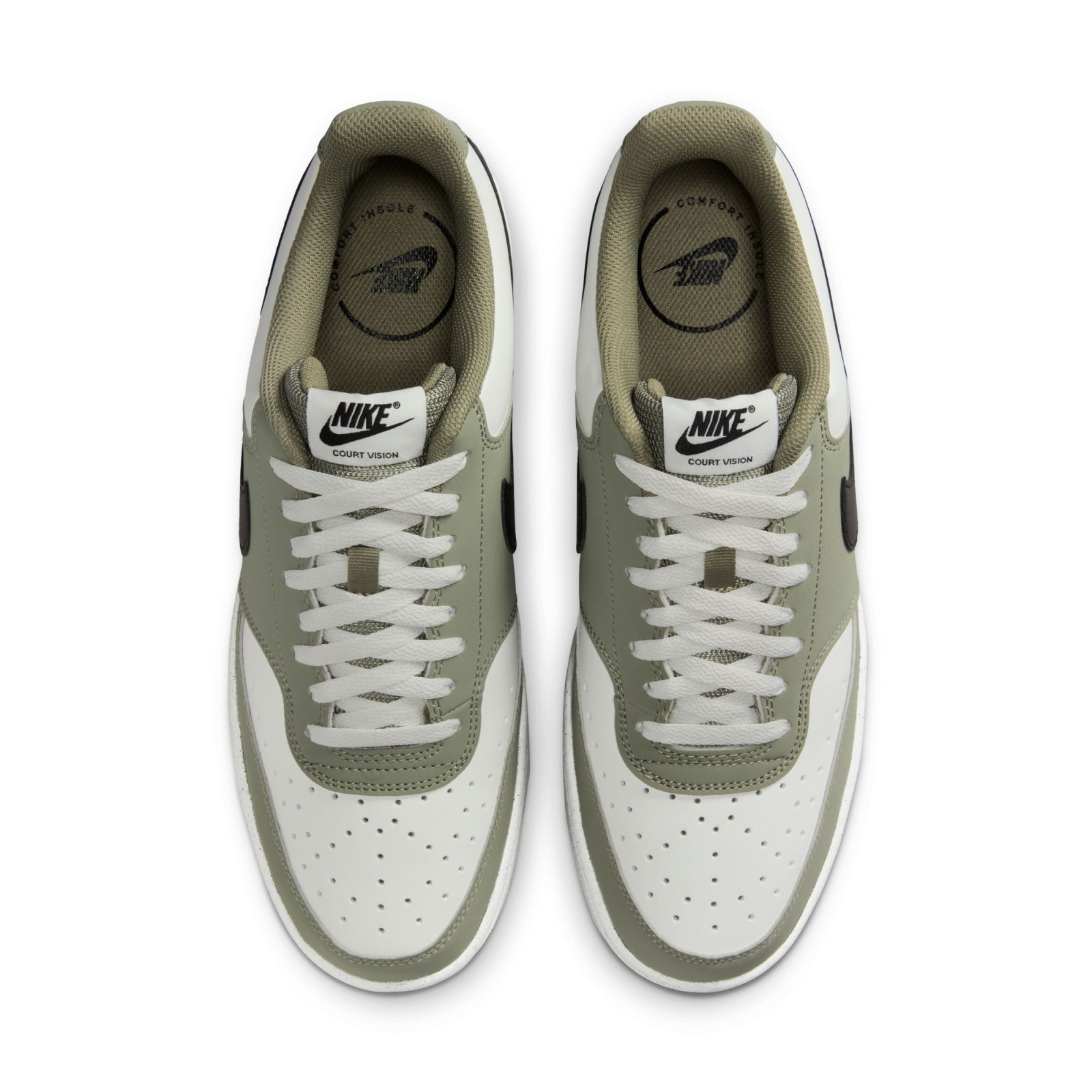 Nike Court Vision Low Mens Shoes SUMMIT WHITE/BLACK-SILVER SAGE