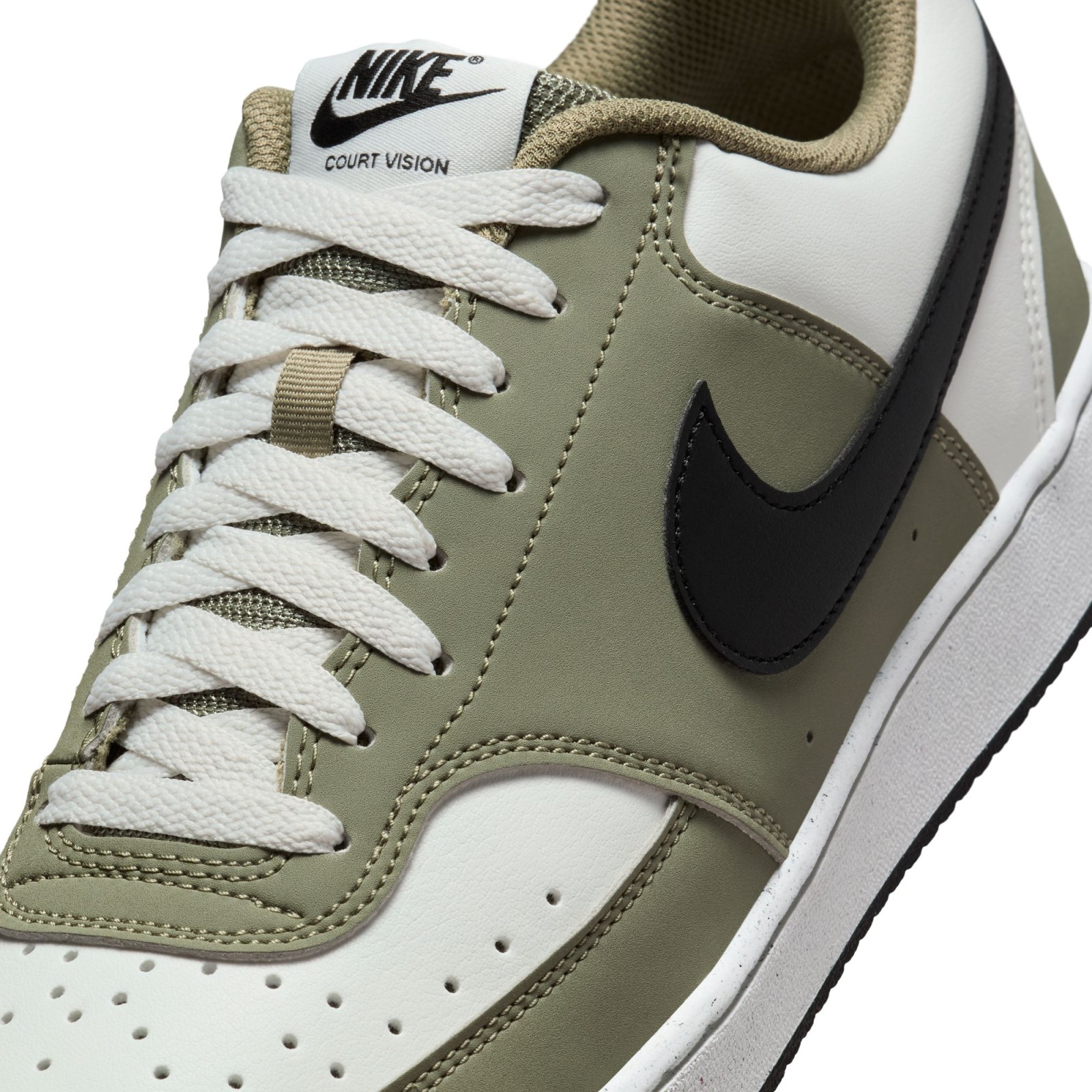 Nike Court Vision Low Mens Shoes SUMMIT WHITE/BLACK-SILVER SAGE