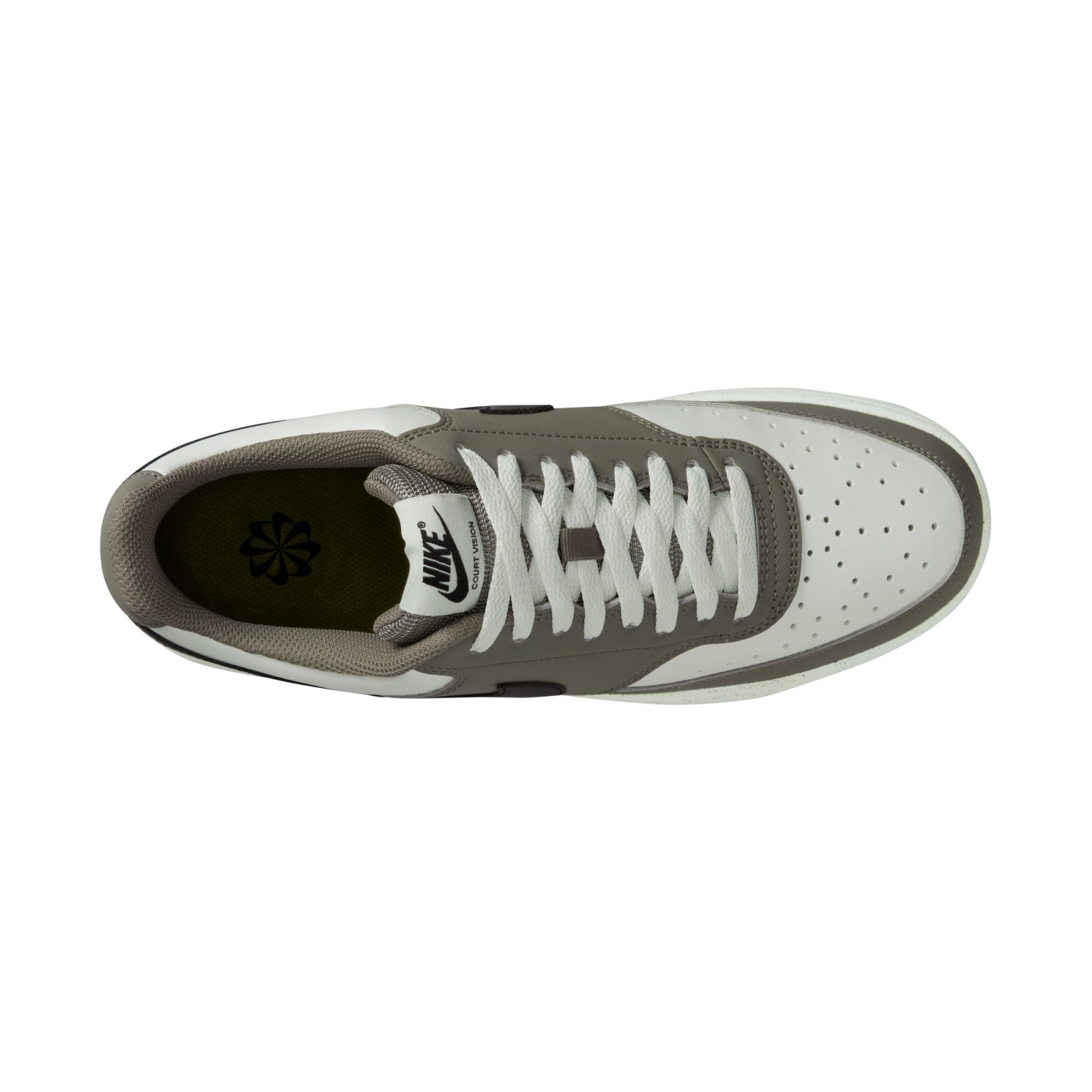 Nike Court Vision Low Mens Shoes SUMMIT WHITE/BLACK-SILVER SAGE