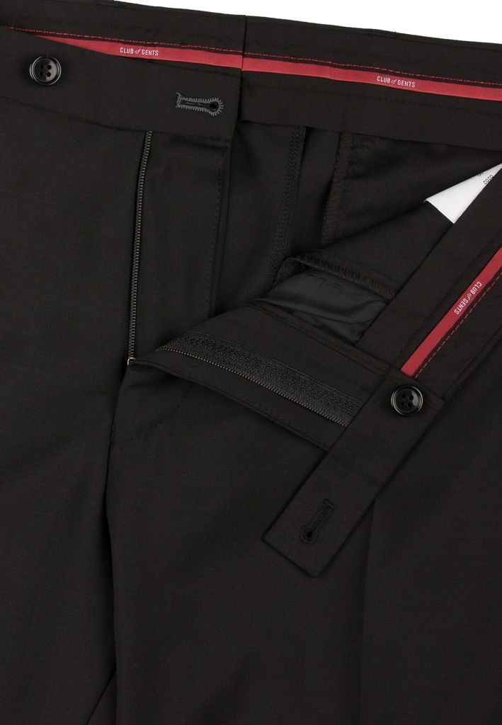 Pánske čierne oblekové nohavice CLUB OF GENTS slim fit