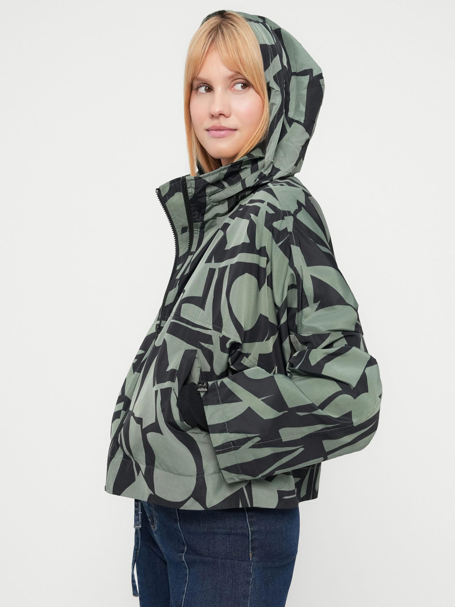 ONLY Prechodná bunda 'ONLBETTY' zelená / čierna