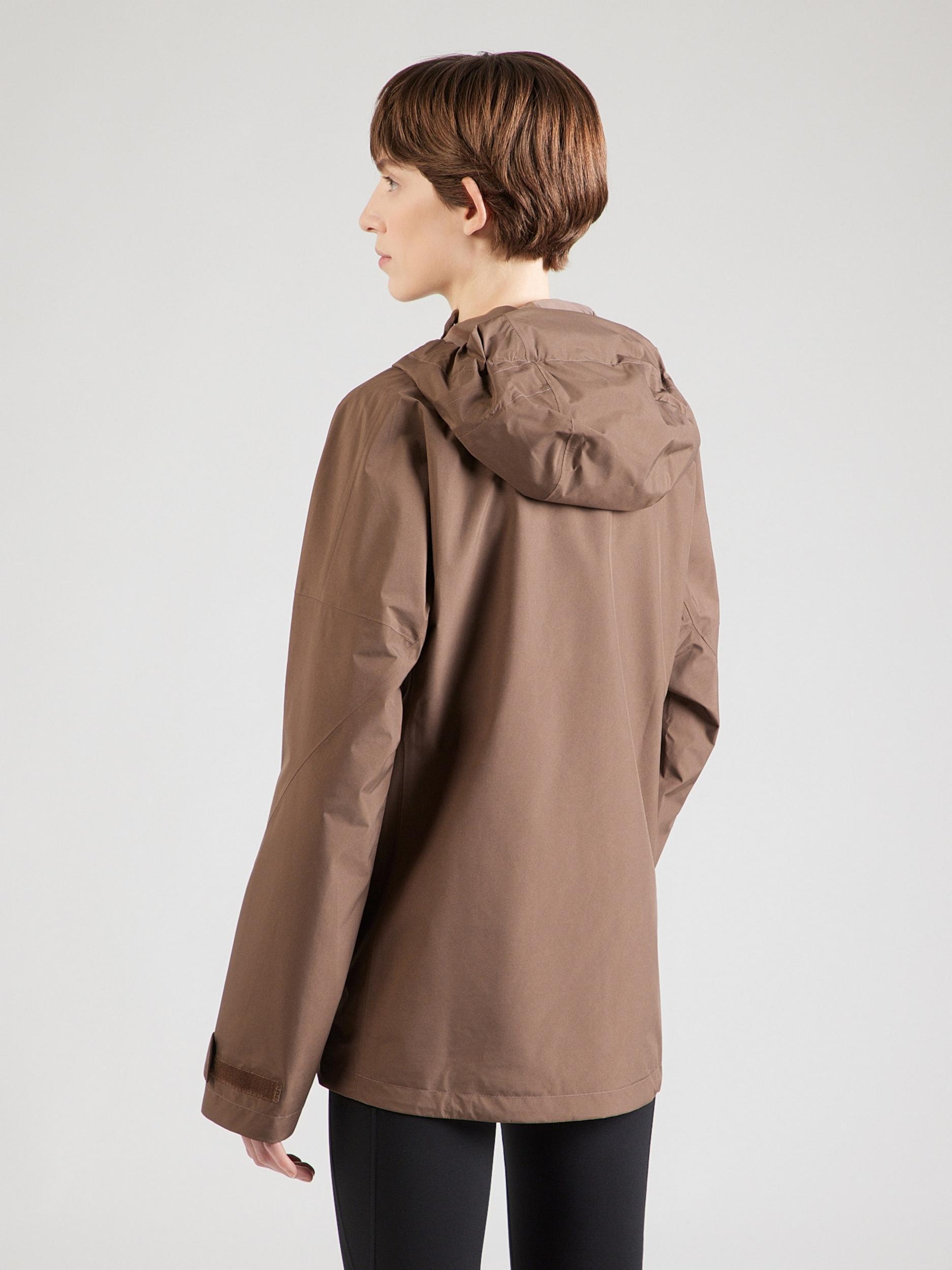 ADIDAS TERREX Outdoorová bunda 'Xperior' hnedá / biela