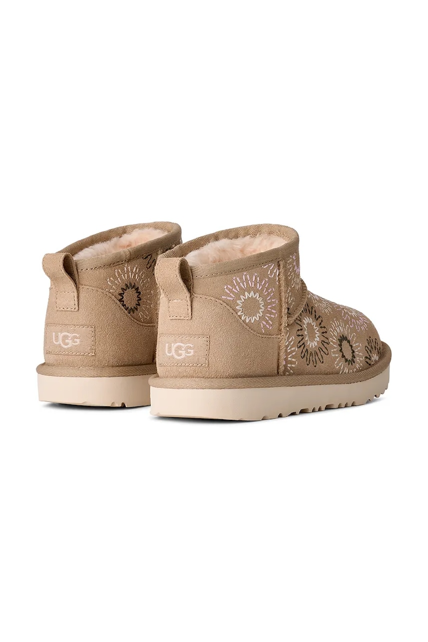Detské zimné semišové topánky UGG KIDS' CLASSIC ULTRA MINI SUN STITCH