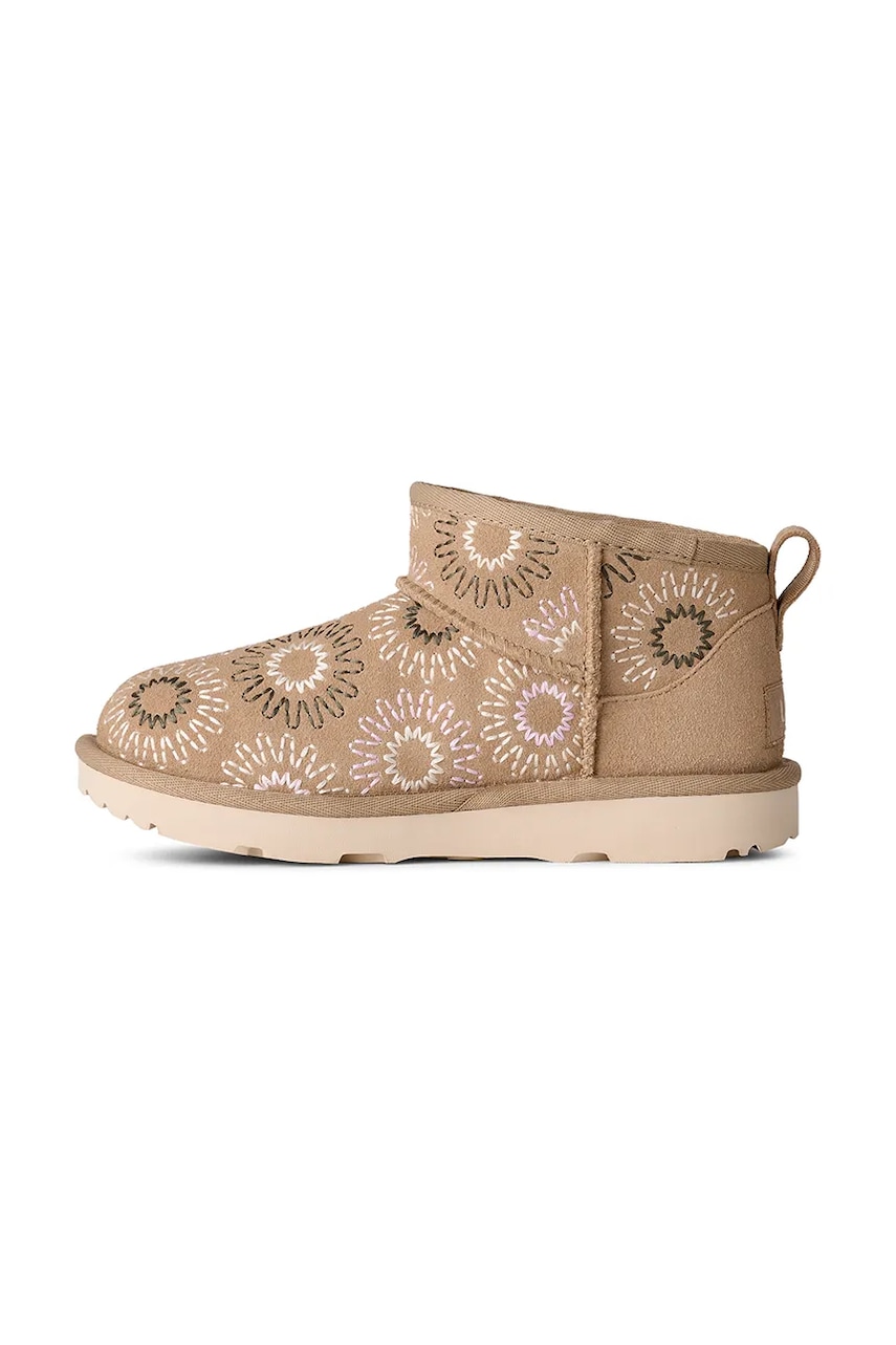 Detské zimné semišové topánky UGG KIDS' CLASSIC ULTRA MINI SUN STITCH