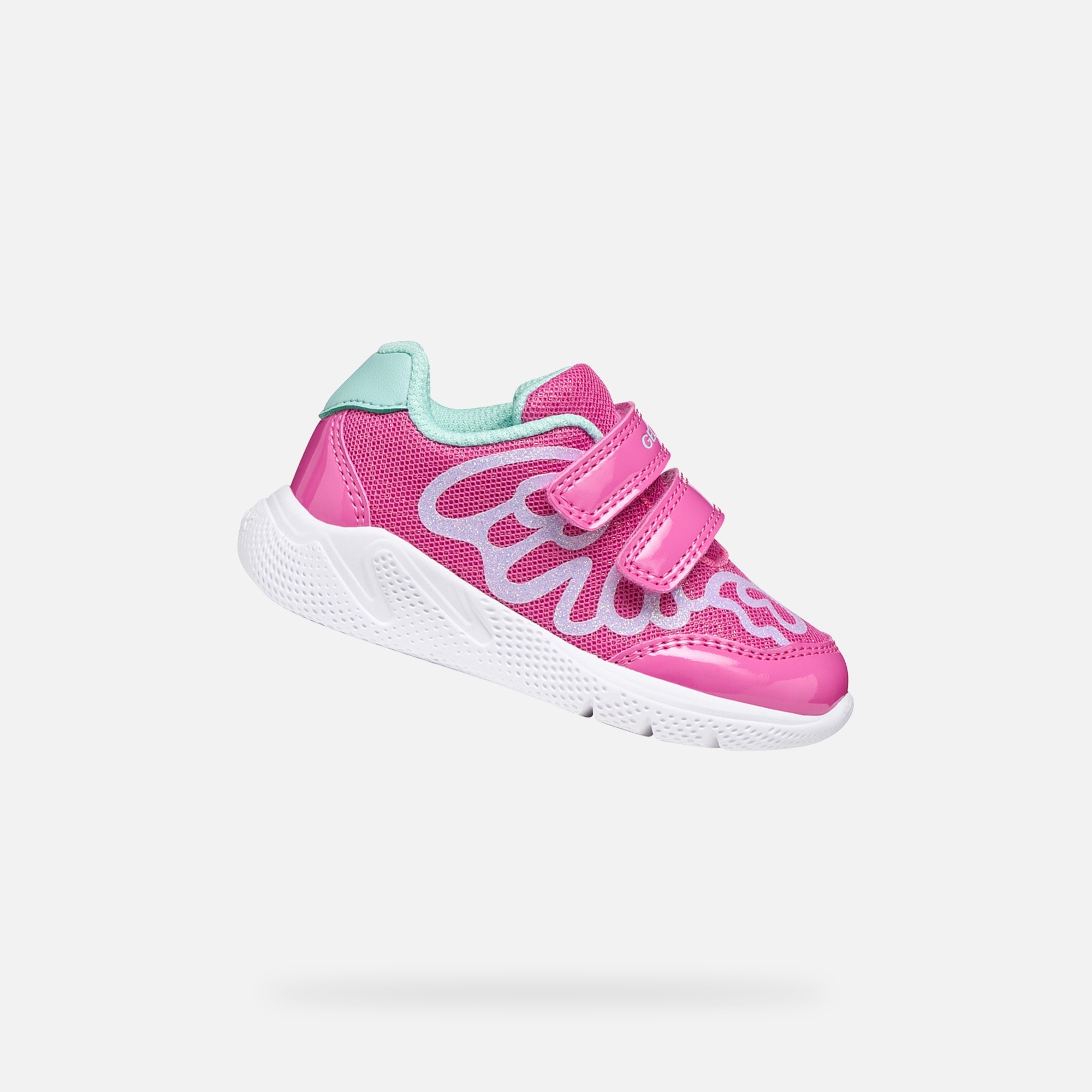 Pink Girls Sneakers Geox Sprintye - Girls