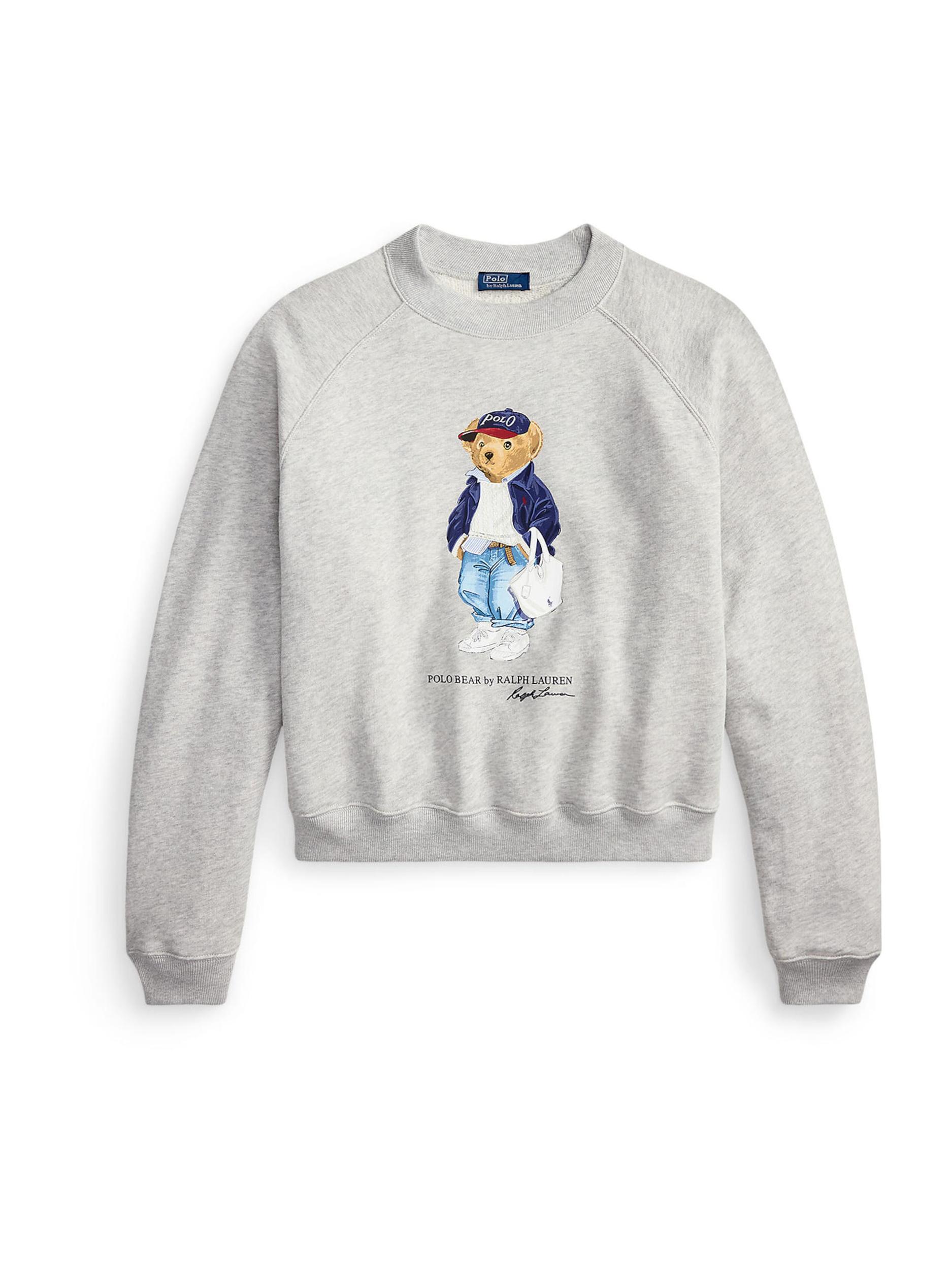 Polo Ralph Lauren Mikina 'ISLAND' modrá / dymovo šedá / biela