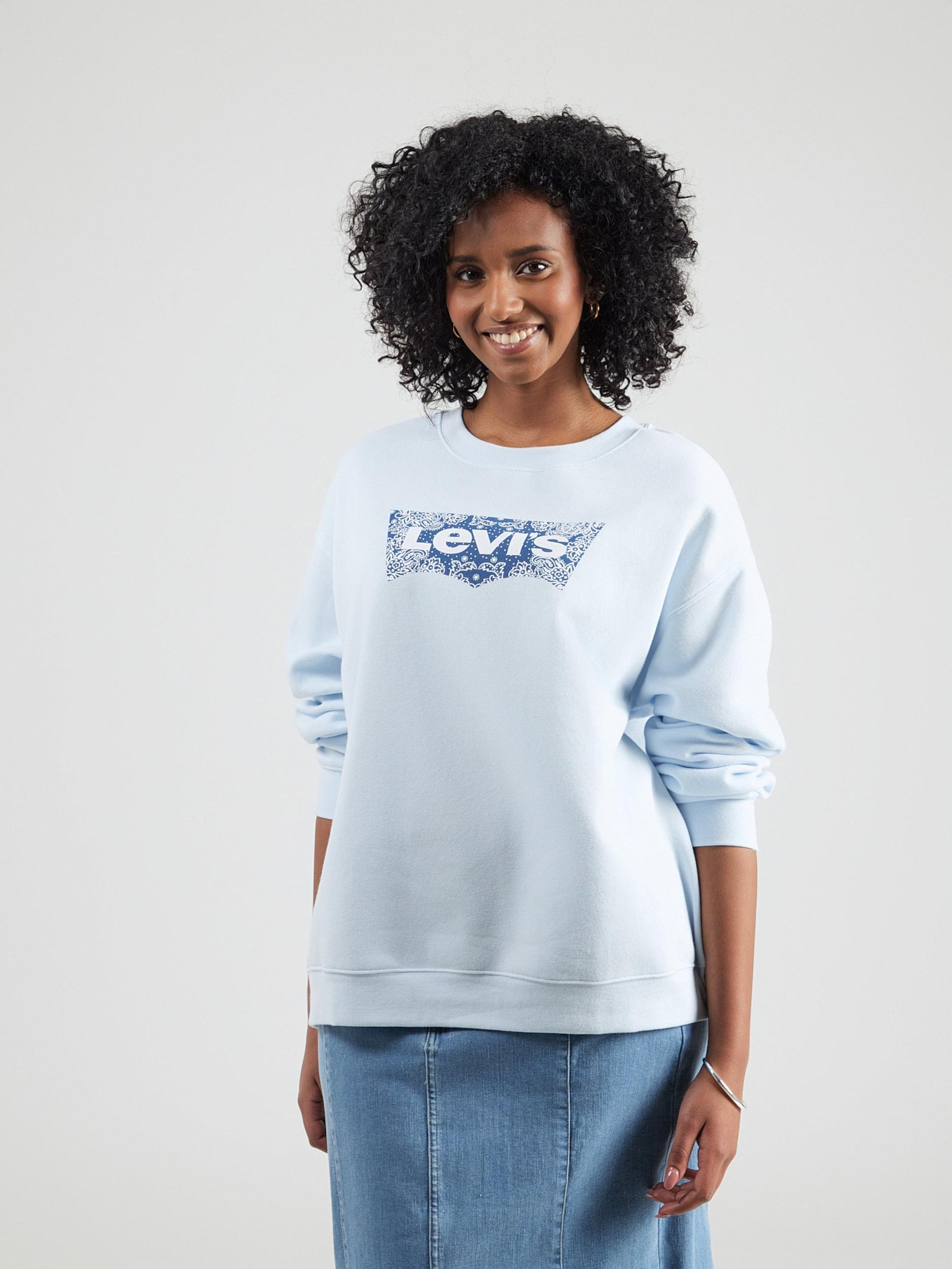 Levi's Plus Mikina 'EVERYDAY' námornícka modrá / svetlomodrá / biela