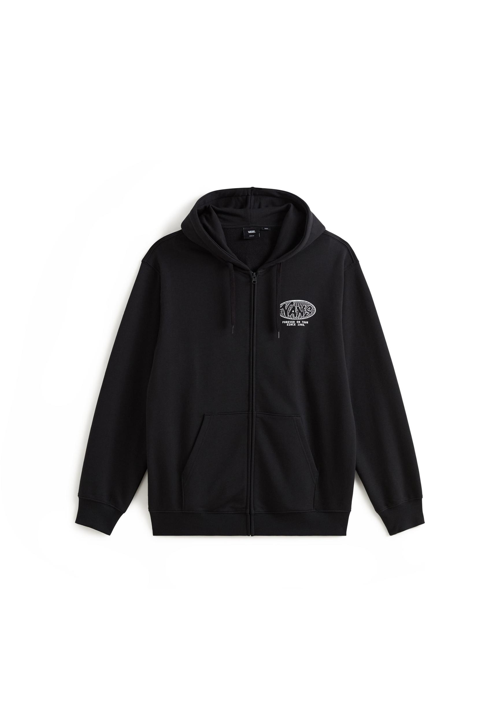 VANS Tepláková bunda 'World Tour' čierna / biela