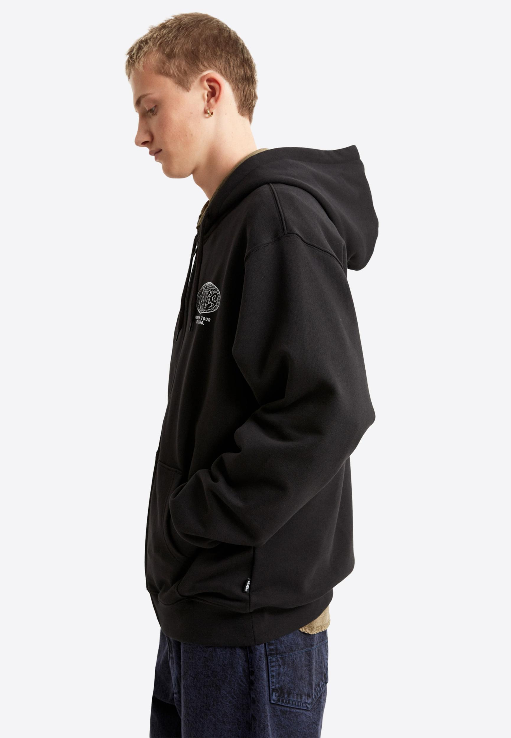 VANS Tepláková bunda 'World Tour' čierna / biela